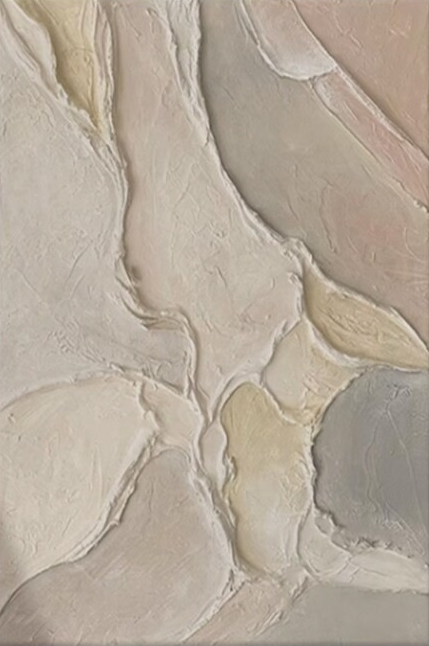 3D Beige White Gray Painting, Modern Abstract Wall Art #BGA 203