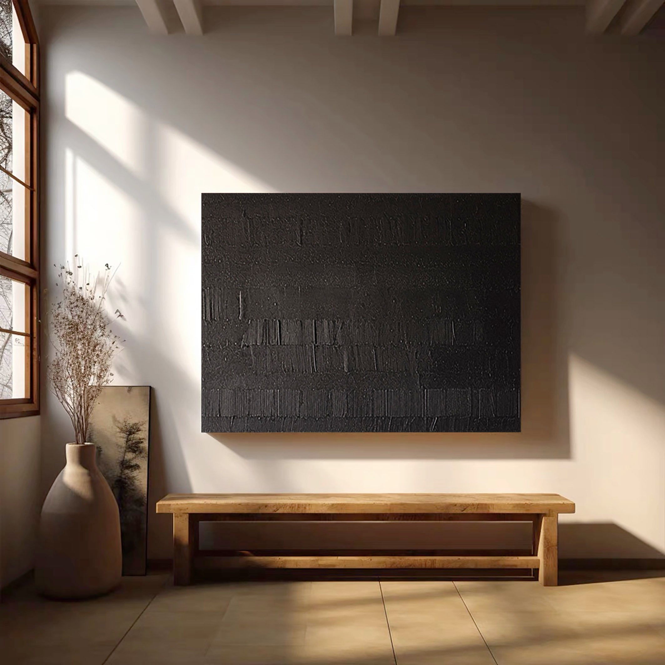 Black Minimalist Painting #BM 014