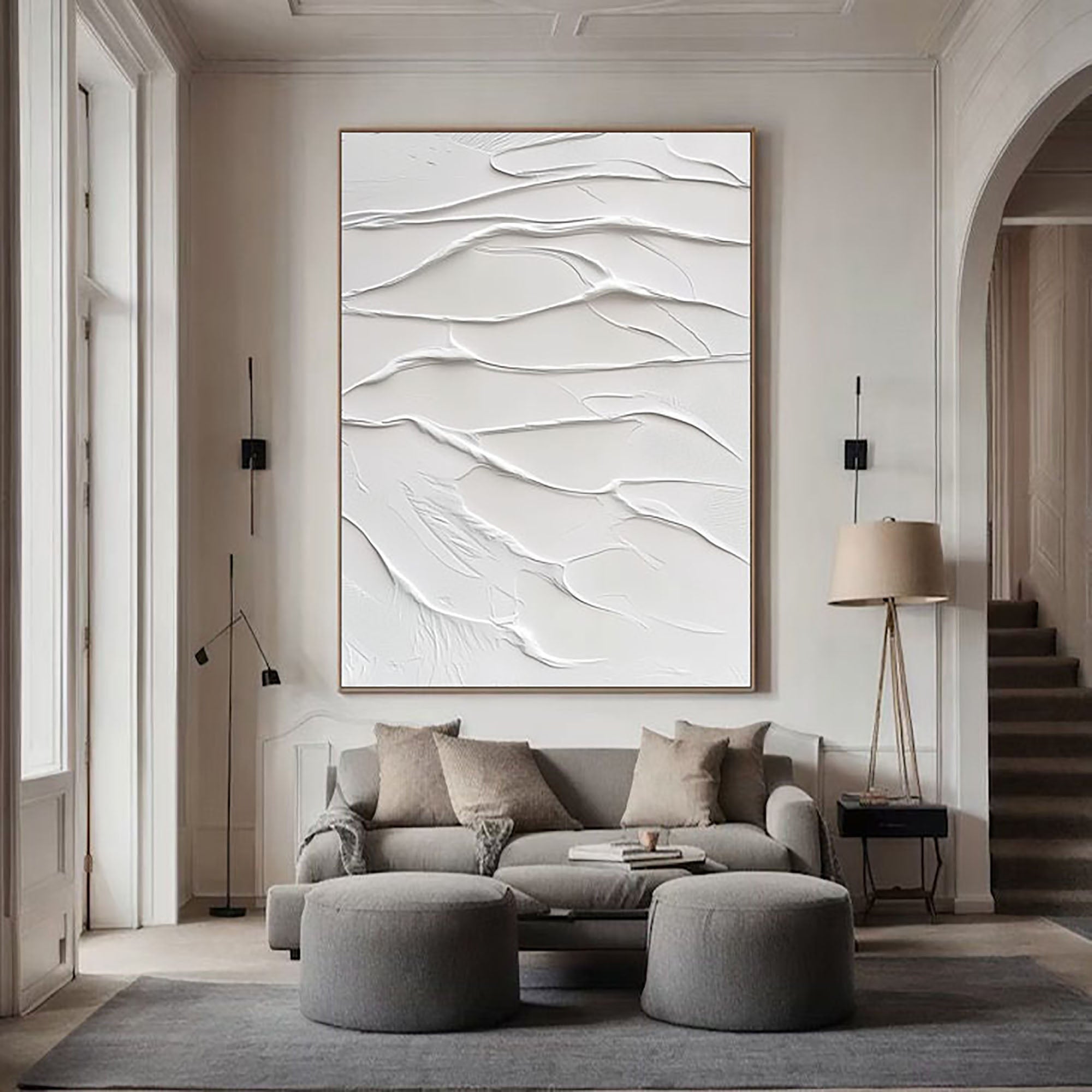 White Minimalist Painting #WM 030