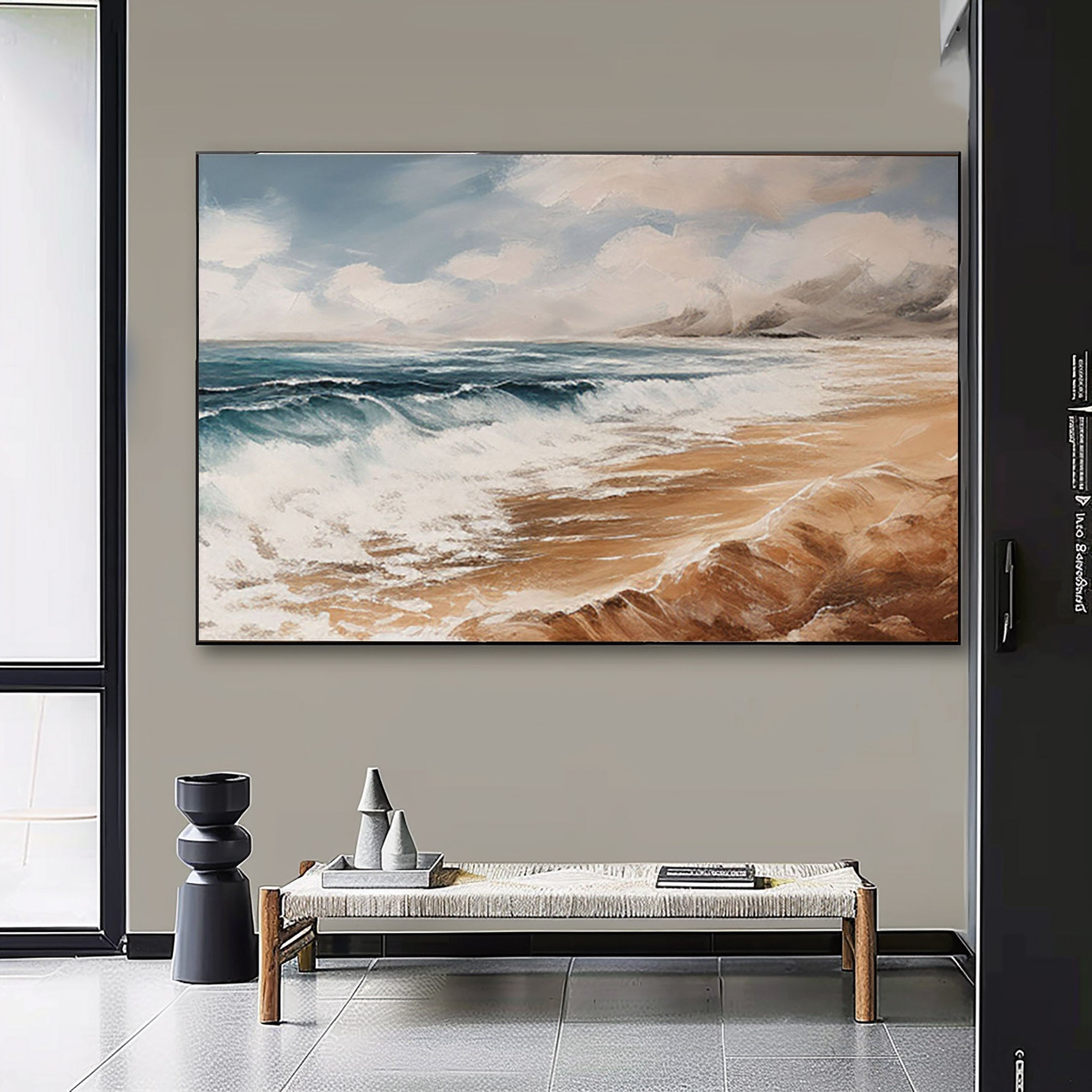 Beige & Brown Minimalist Painting #BBM 017