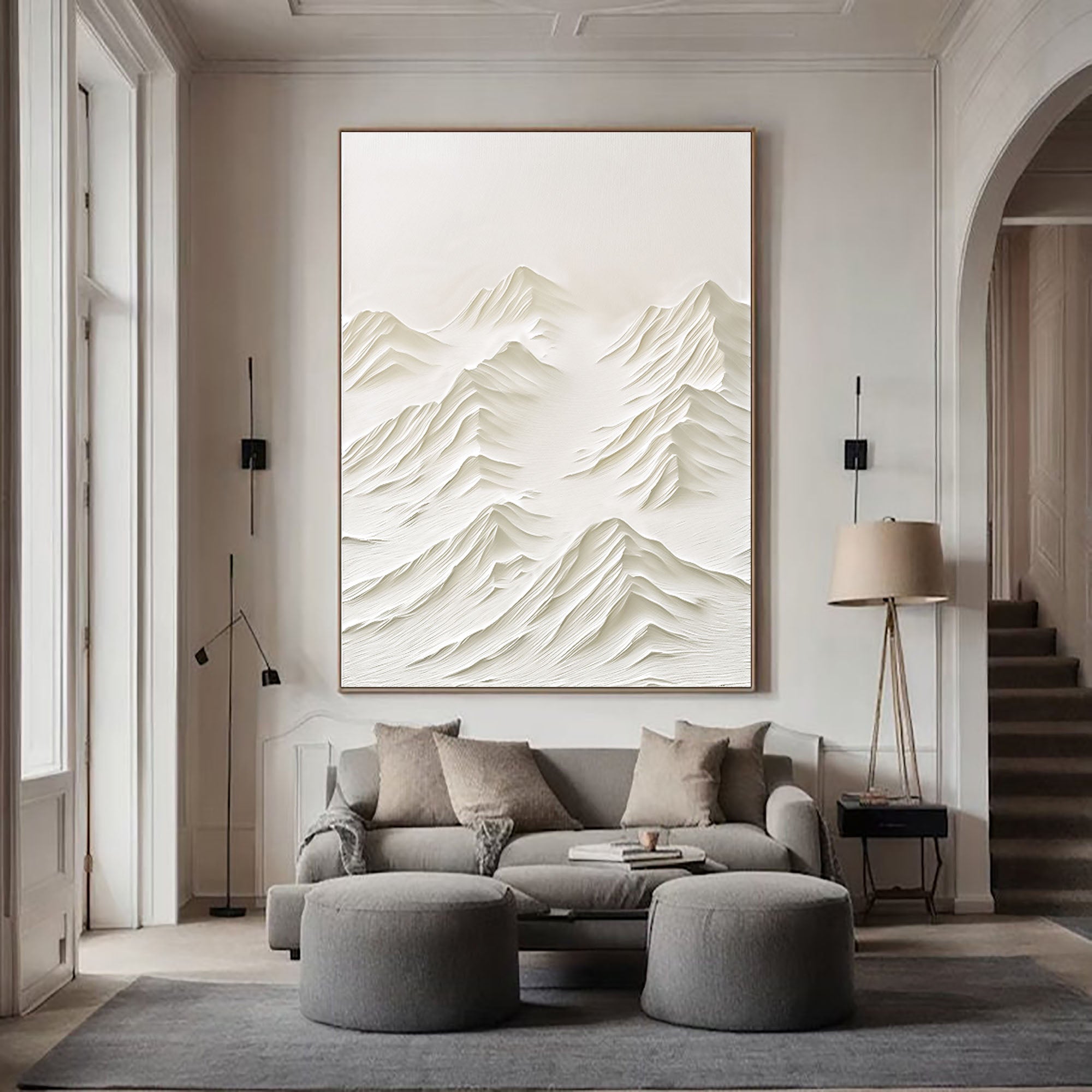 White Minimalist Painting #WM 037
