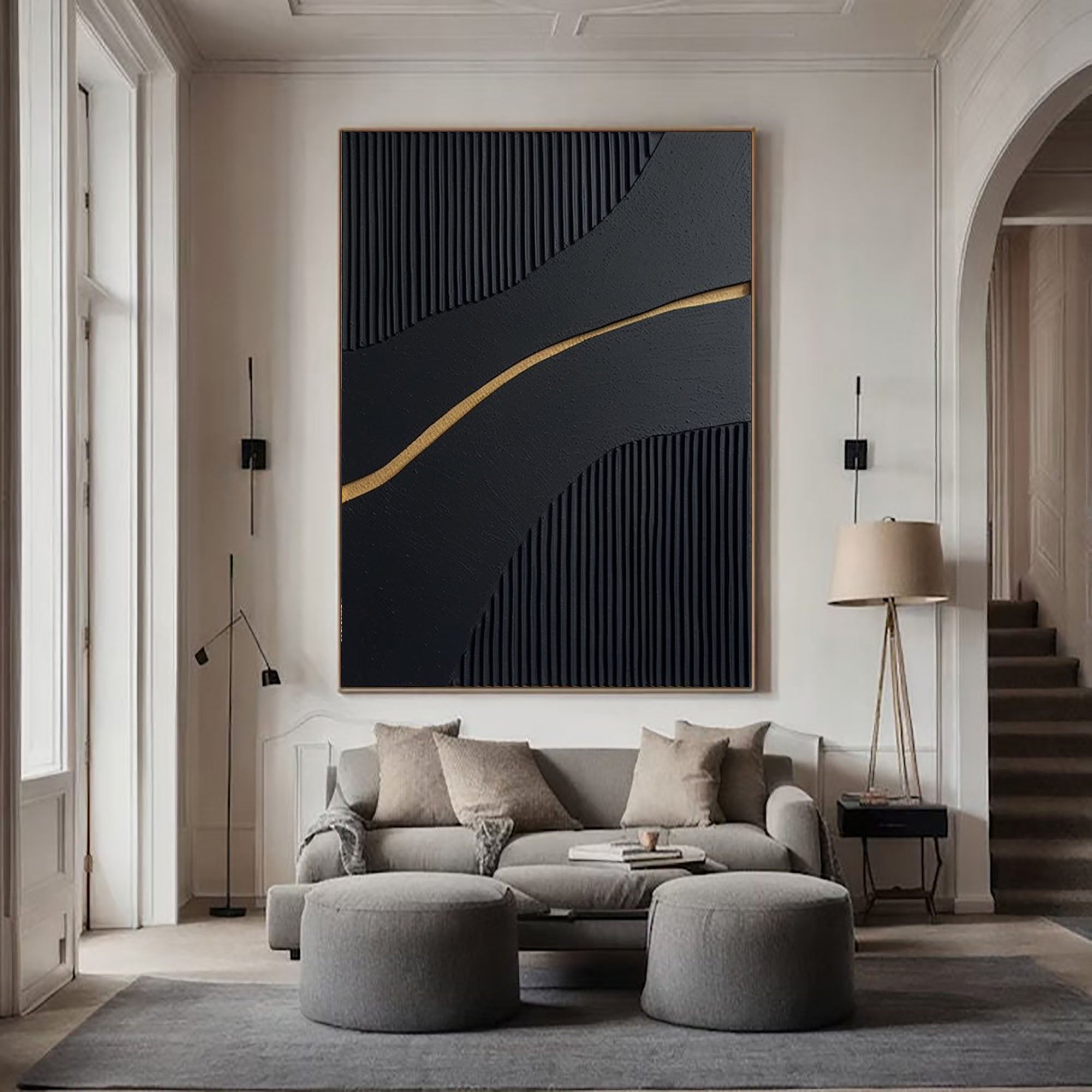 Black Minimalist Painting #BM 065