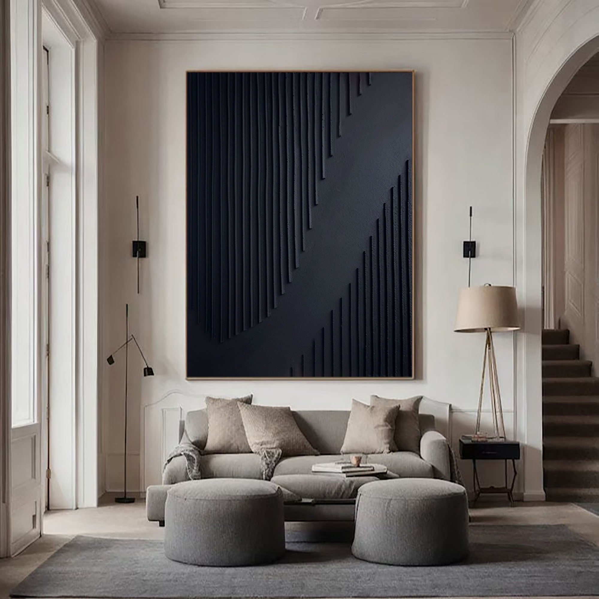 Black Minimalist Painting #BM 070