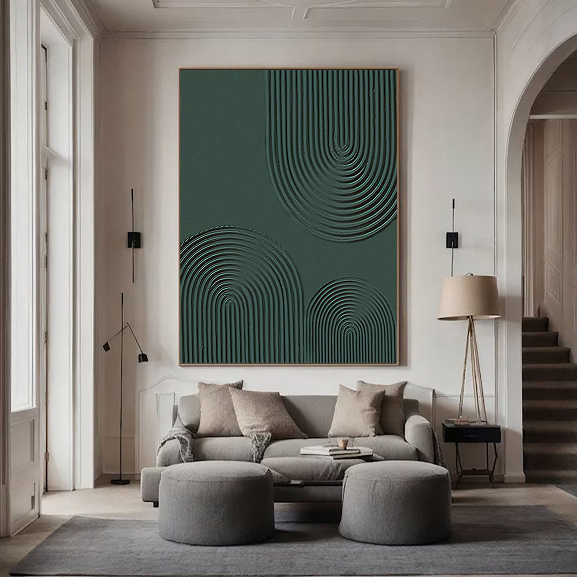 Modern Geometric Abstract Art Elegant Hallway Decoration #GM 014