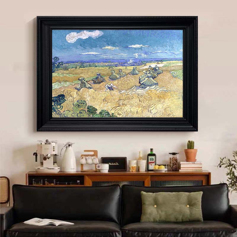 Wheat Stacks with Reaper, Vincent Van Gogh Inspired #BGA 106