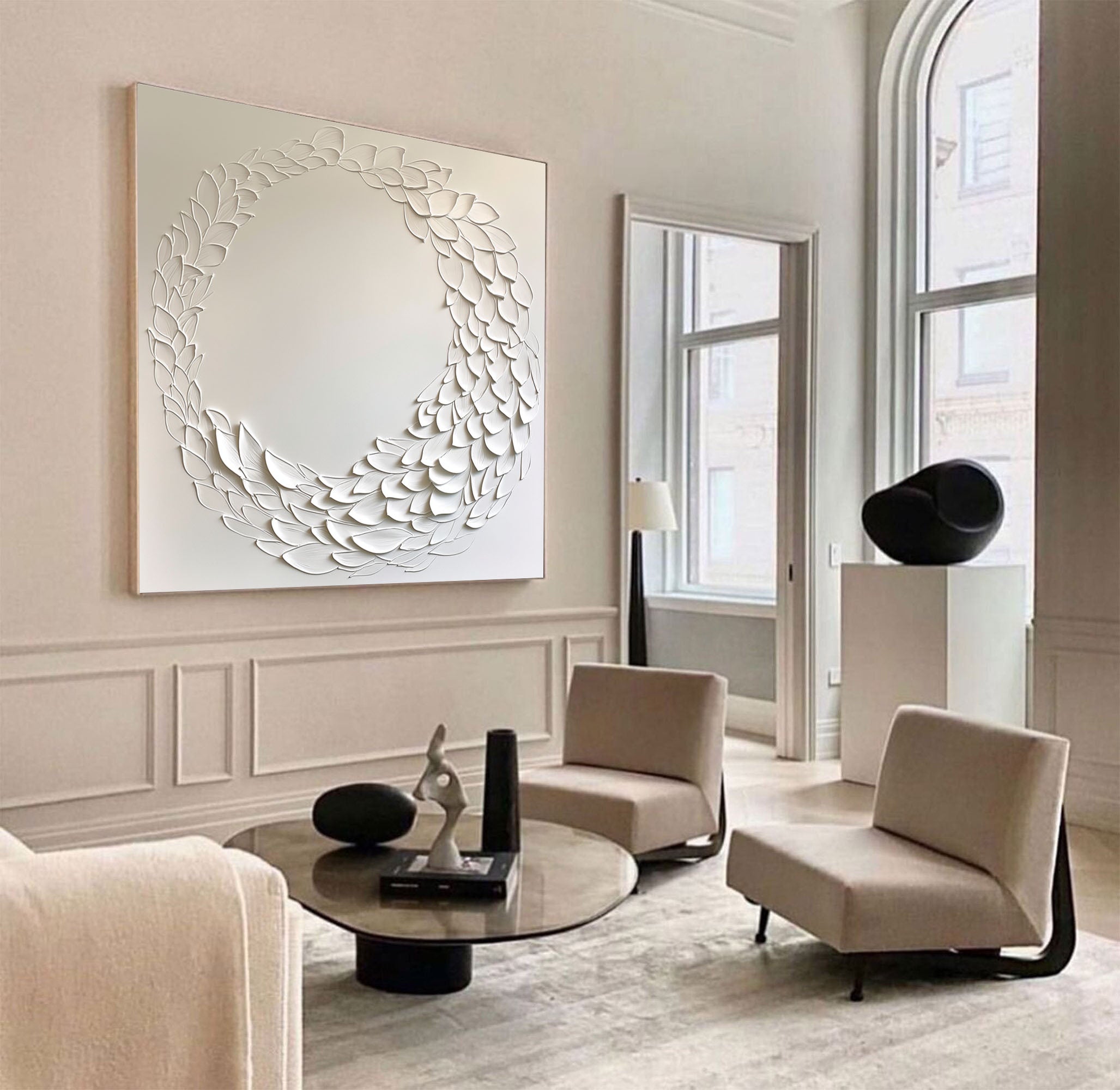 White Minimalist Painting #WM 032