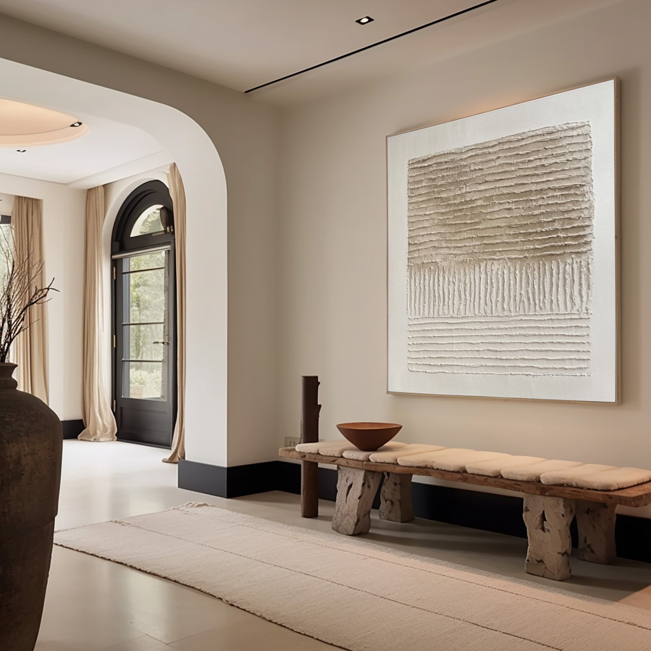 Textured Art with Horizontal and Vertical Rhythms for Decor #BGA 279