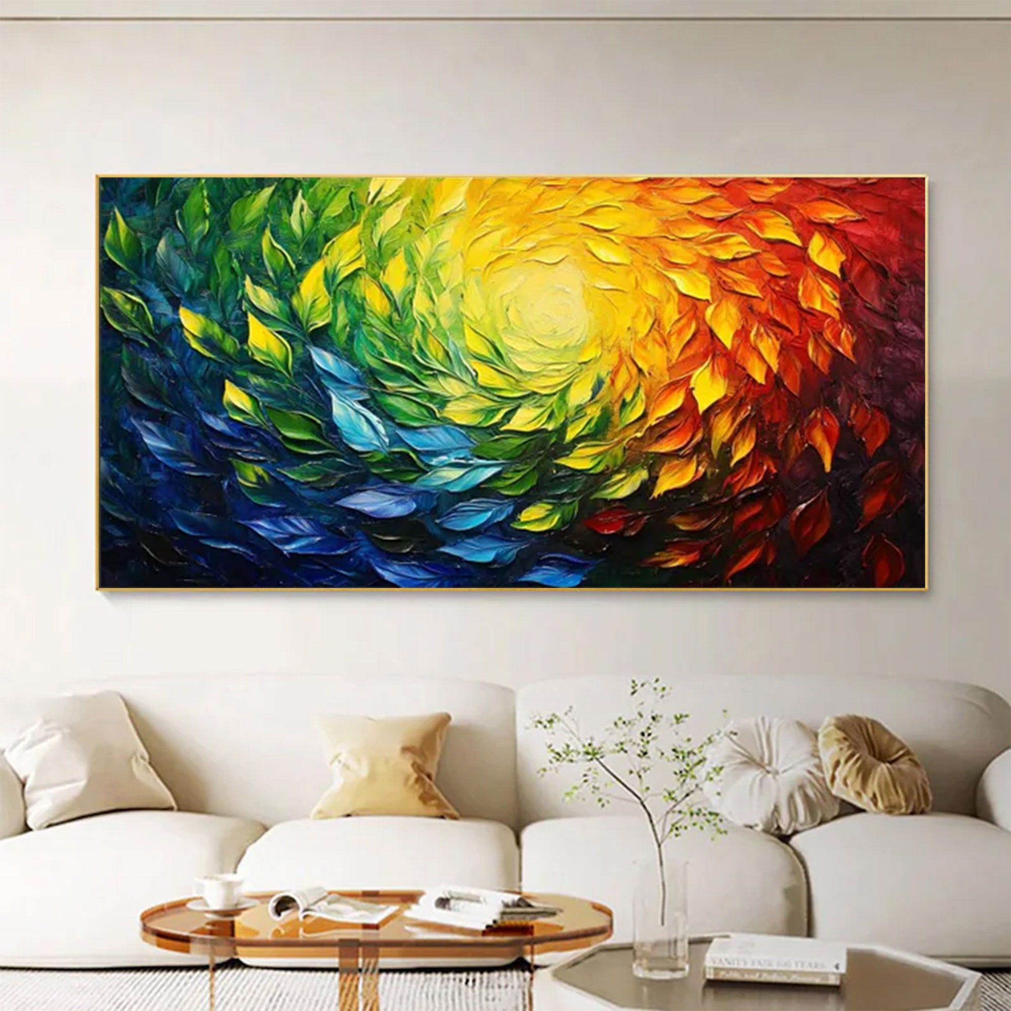 Large Abstract Dimensional Leaf Wall Art | MuroArt #WGA 041