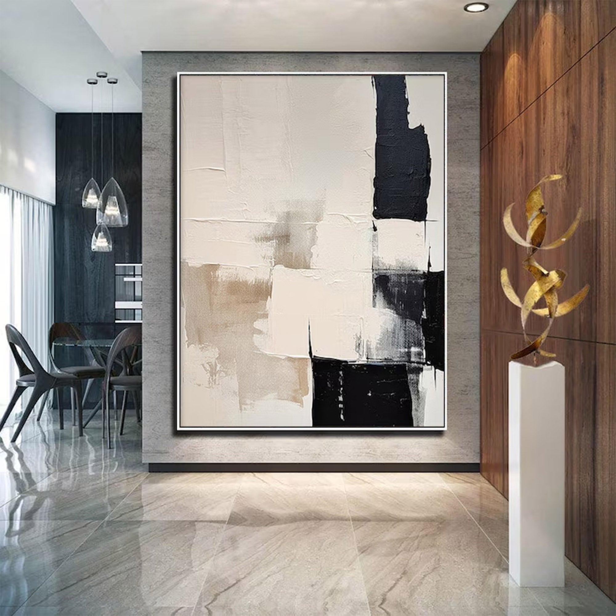 Large Textured White 3D Art | MuroArt #WG 101