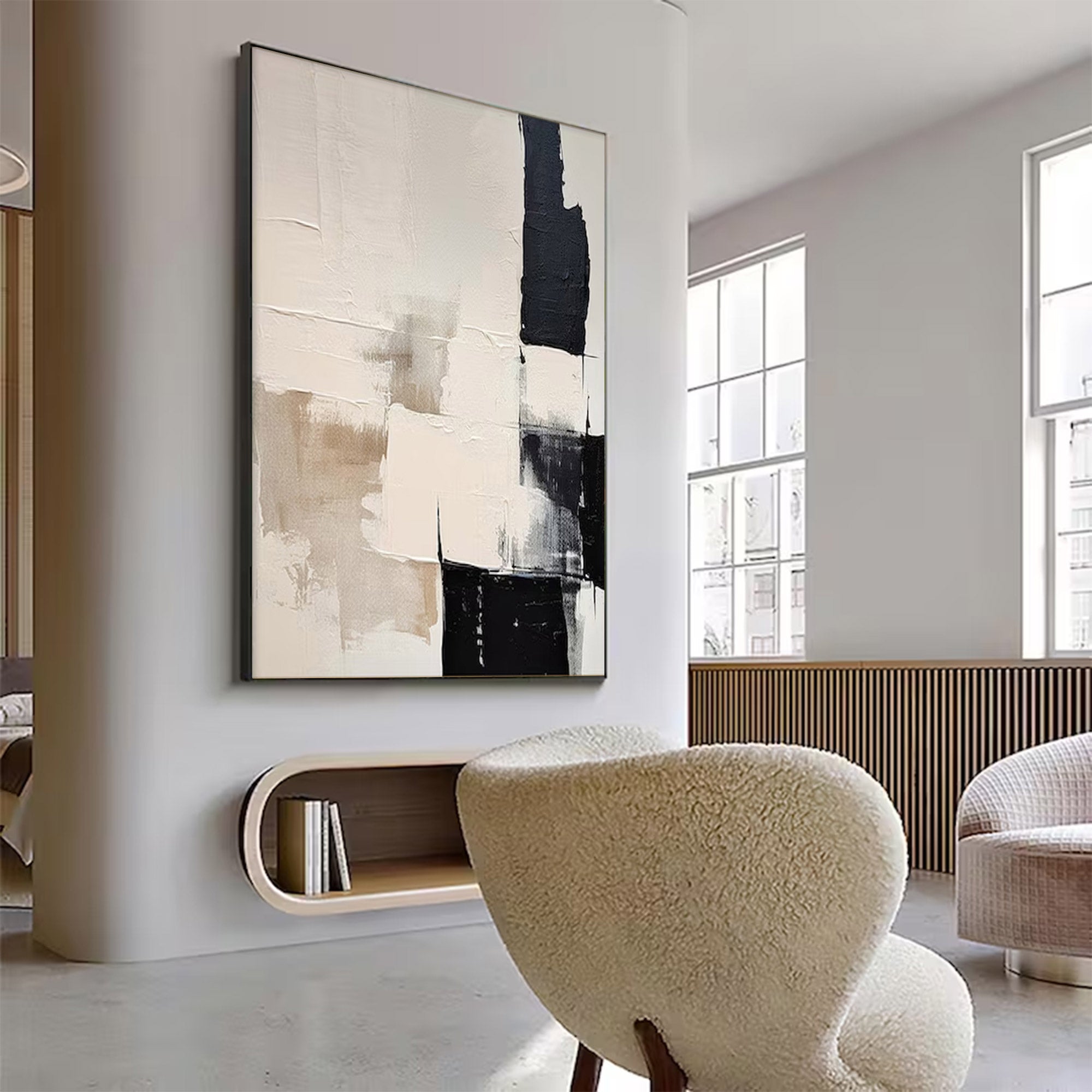 Large Textured White 3D Art | MuroArt #WG 101
