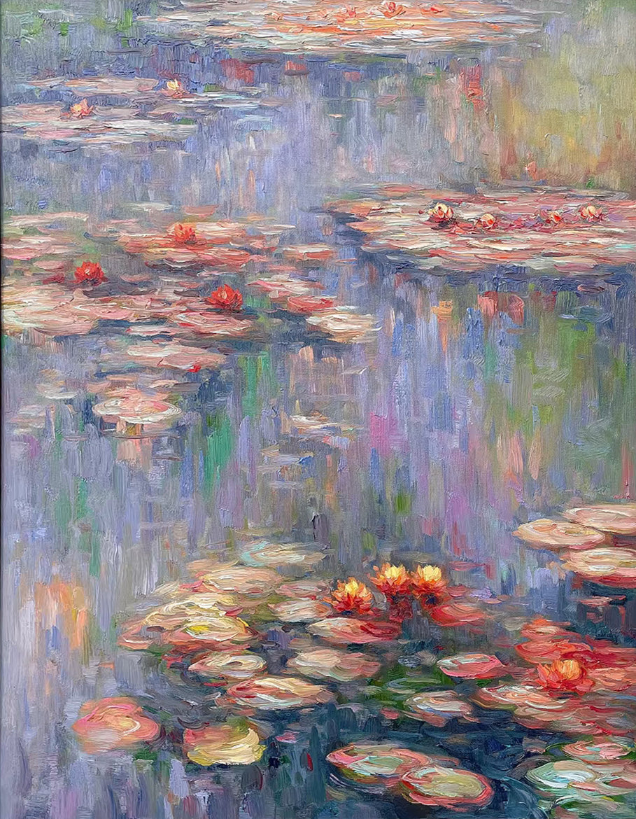 Monet's Water Lilies Essence, Impressionist Floral Light #BGA 175