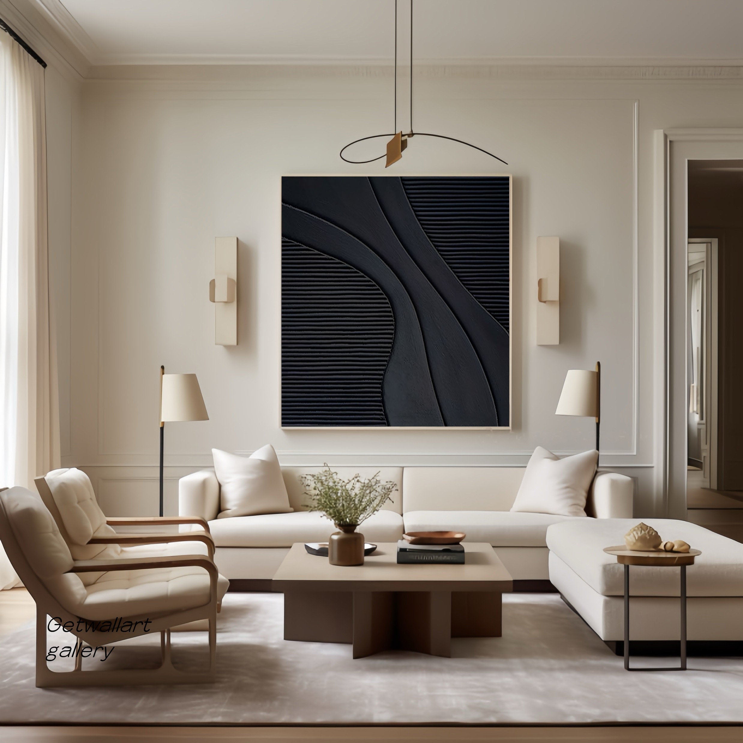 High-End Abstract Art Oil Painting for Luxury Interiors #BM 075