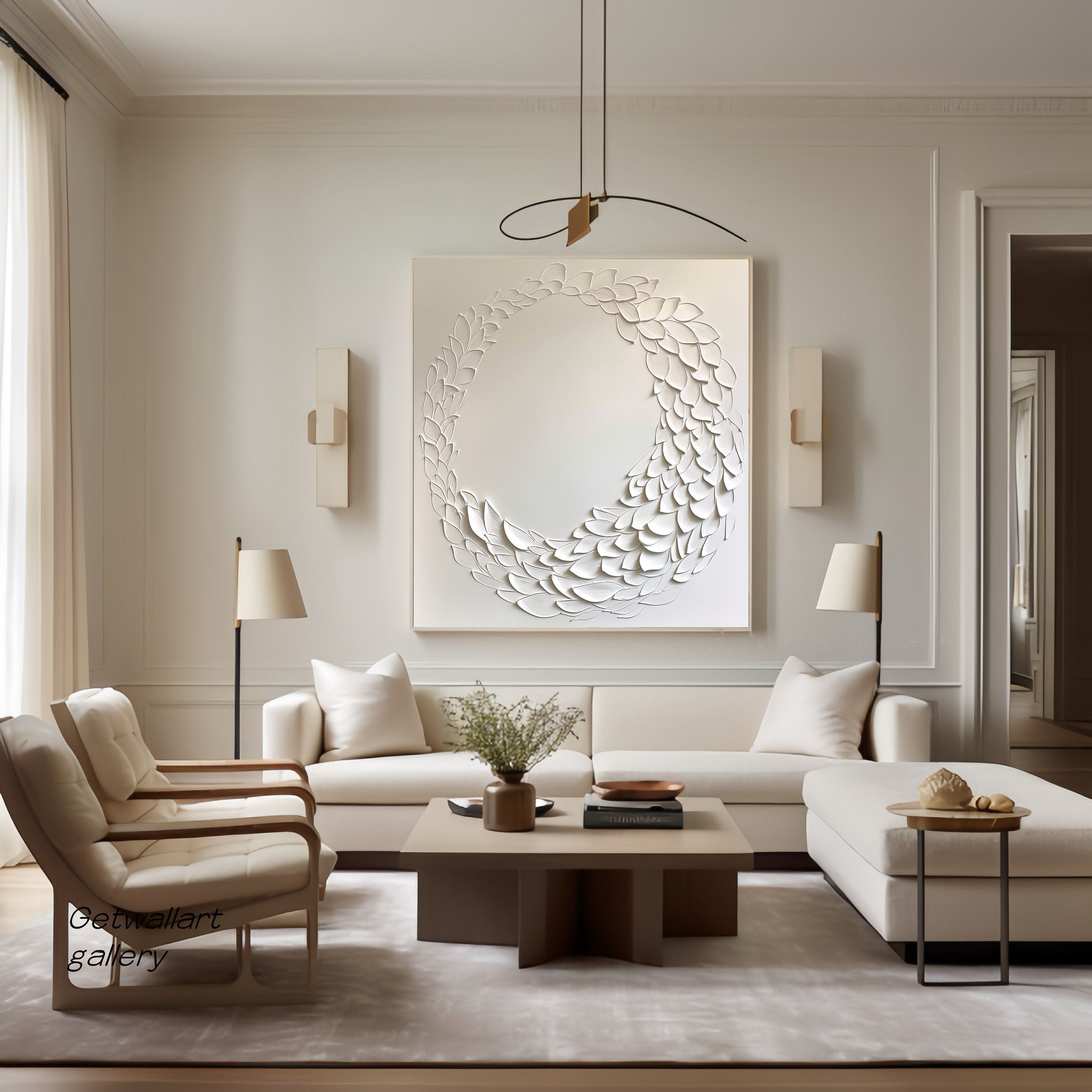 White Minimalist Painting #WM 032