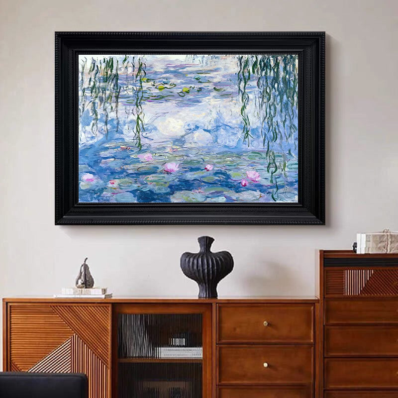 Willow & Lilies: Monet-Esque Water Garden Wall Art #BGA 193