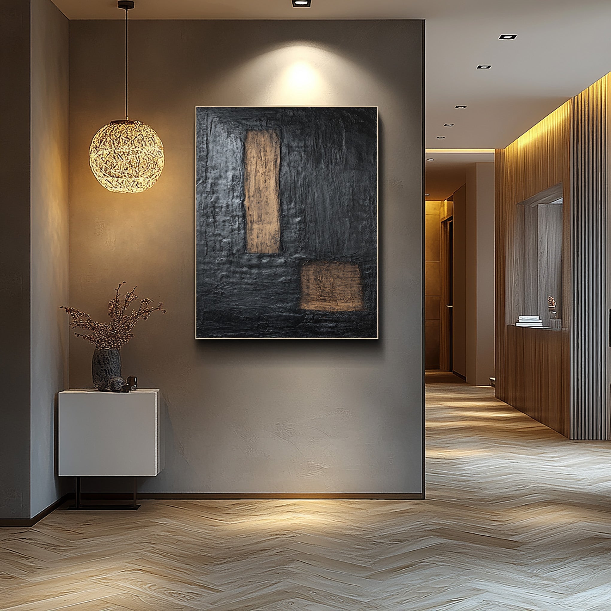 Gold and Black Artwork | Rich Textures #BBA 096