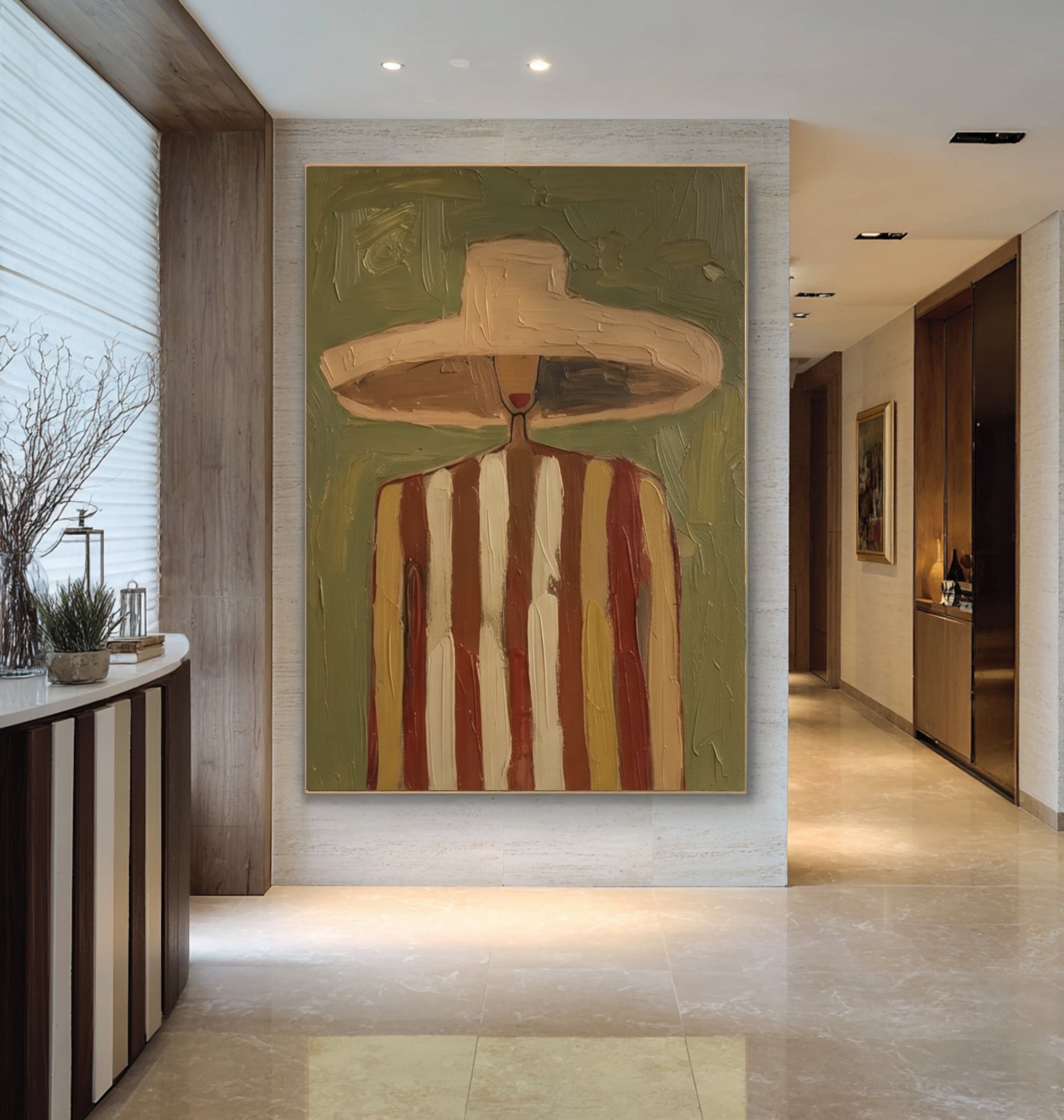 Large Modern Figurative Painting Fashion Inspired Wall Decor