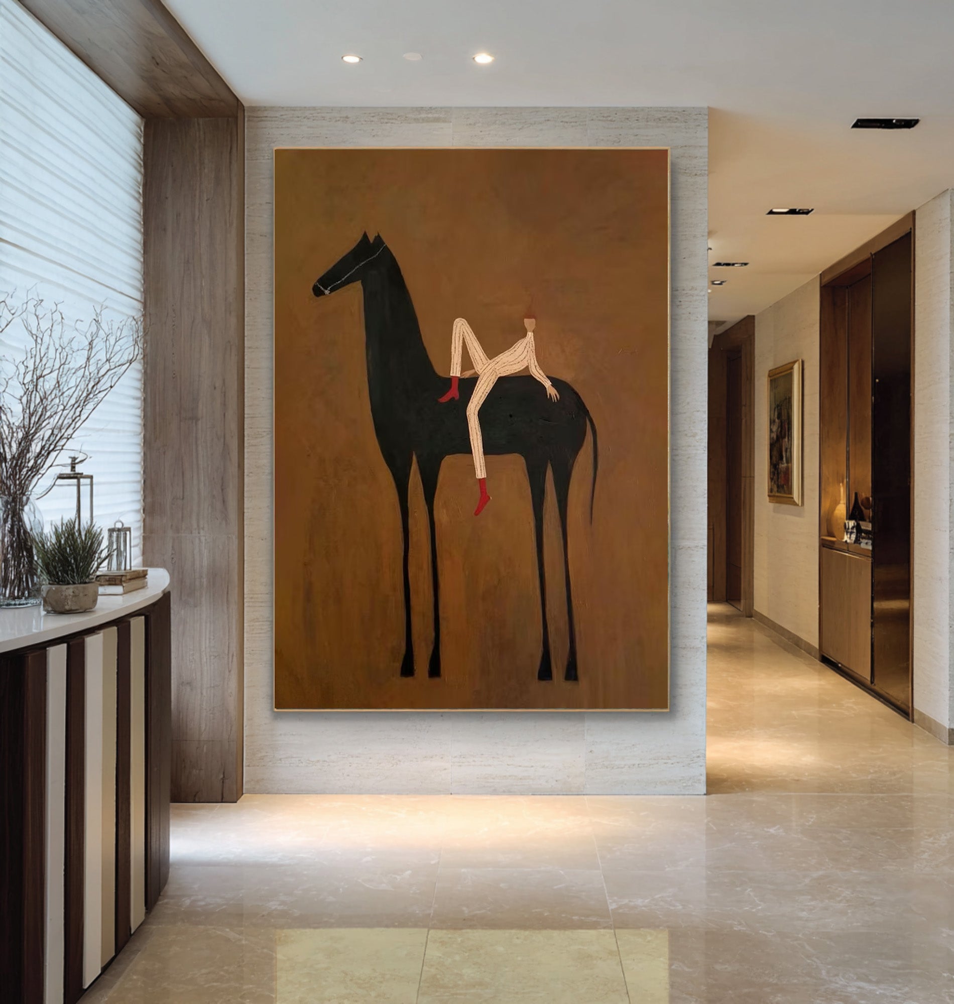 Large Modern Horse Wall Art for Contemporary Interiors