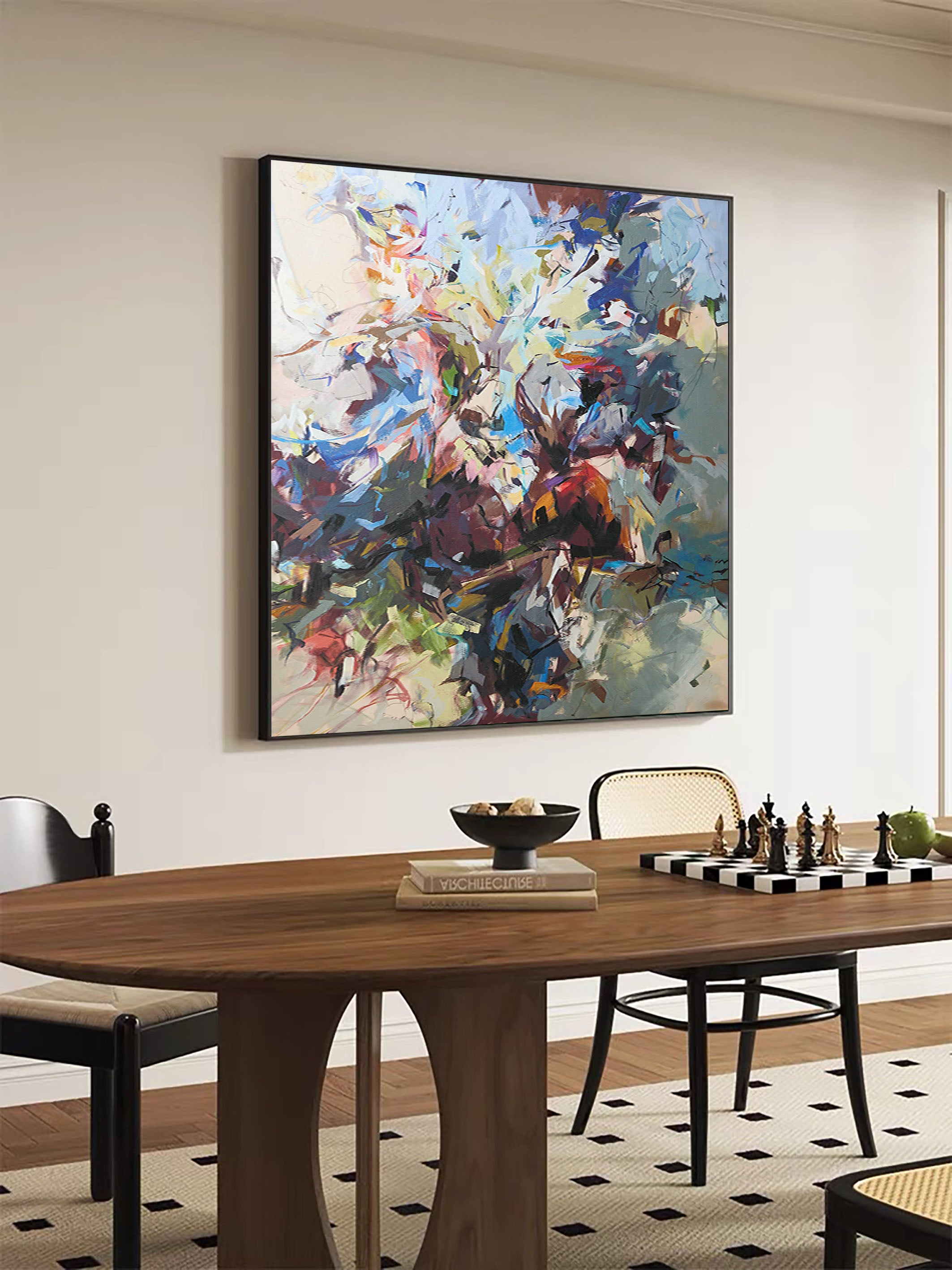 Colorful Brushstroke Abstract Wall Art in Swirling Forms #BGA 127
