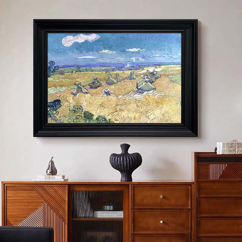 Wheat Stacks with Reaper, Vincent Van Gogh Inspired #BGA 106