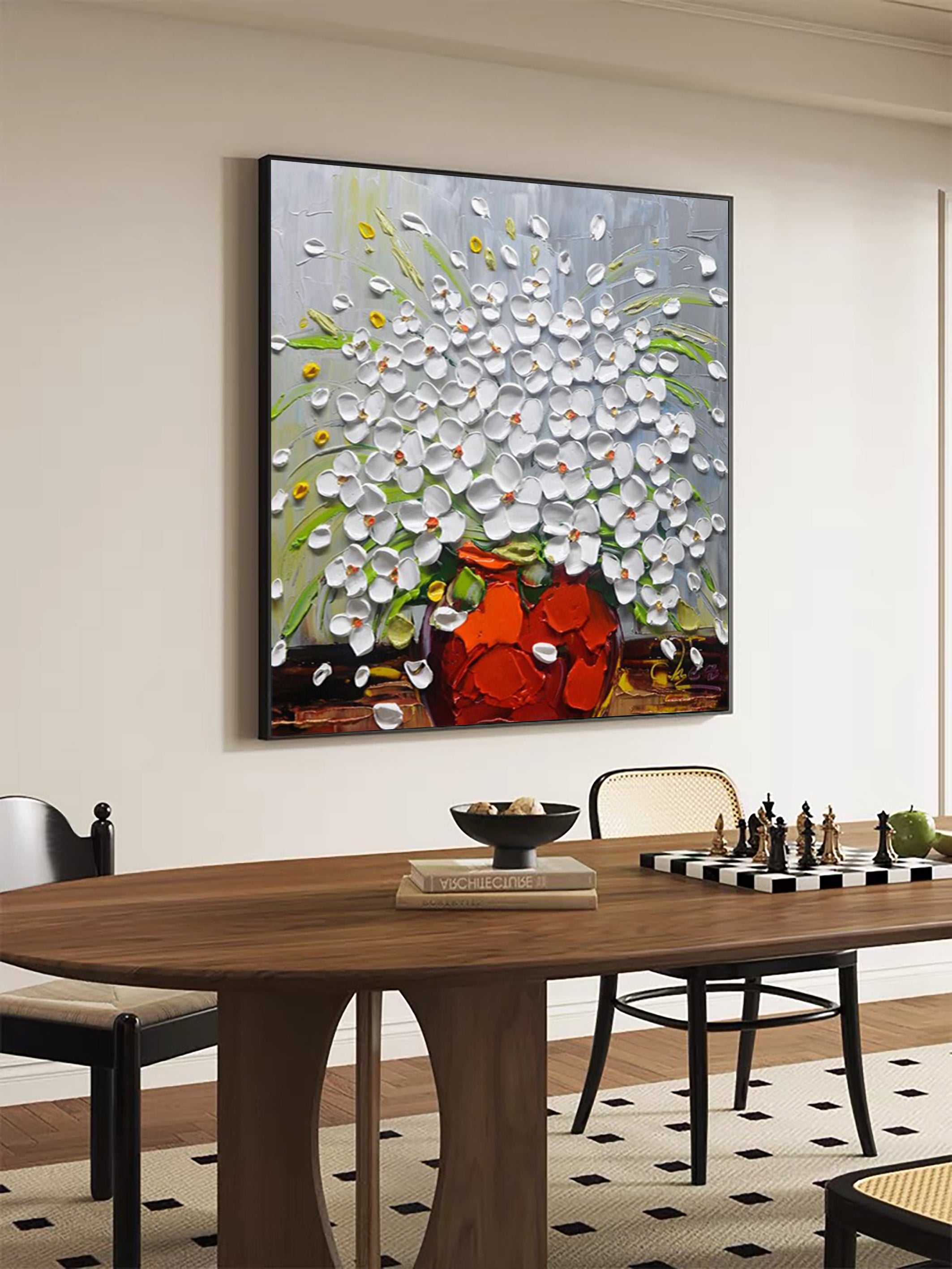 Sculpted Florals: Bold Impasto Flowers, Richly Textured Art #BGA 229
