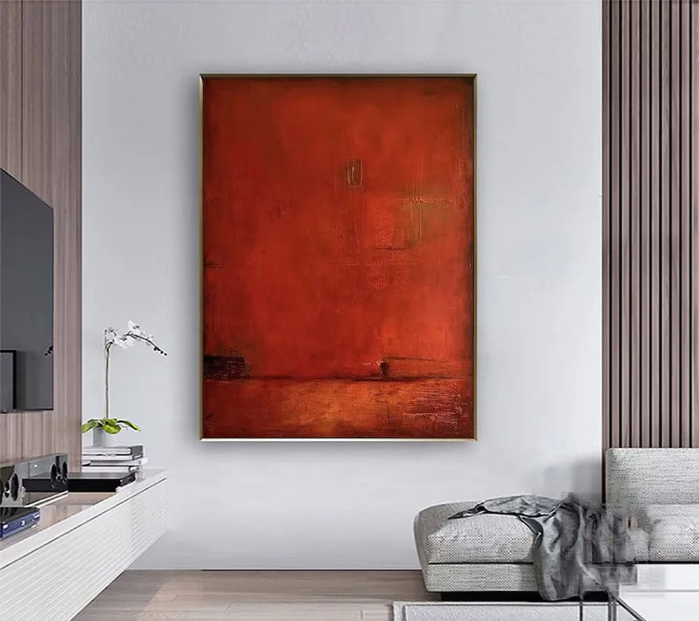 Deep Red Minimalist Wall Art #BGA 057