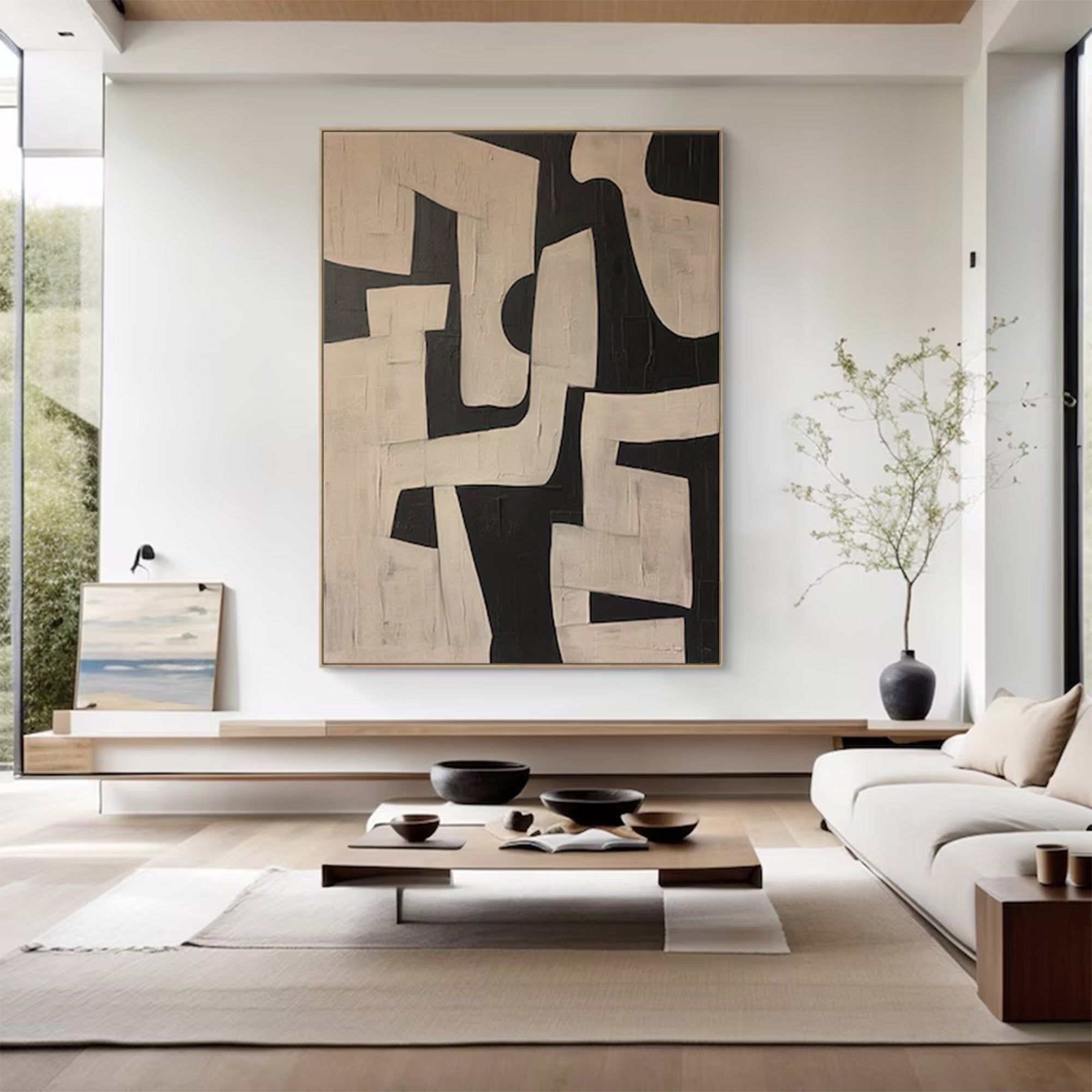 Black White Abstract Textured Art | MuroArt #WG 102