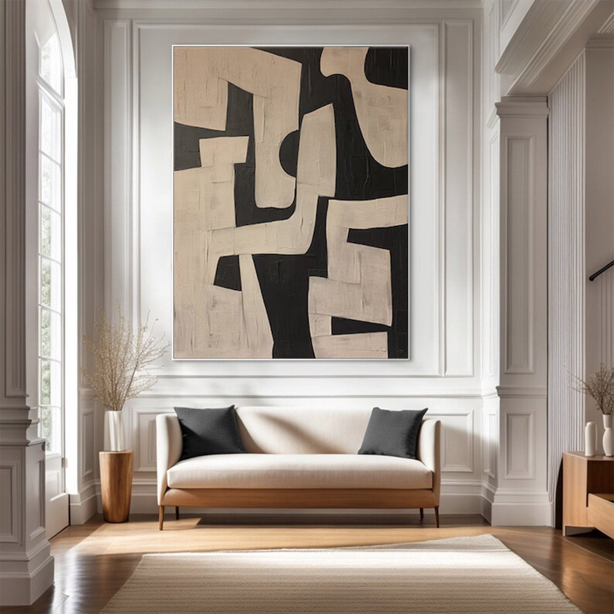 Black White Abstract Textured Art | MuroArt #WG 102