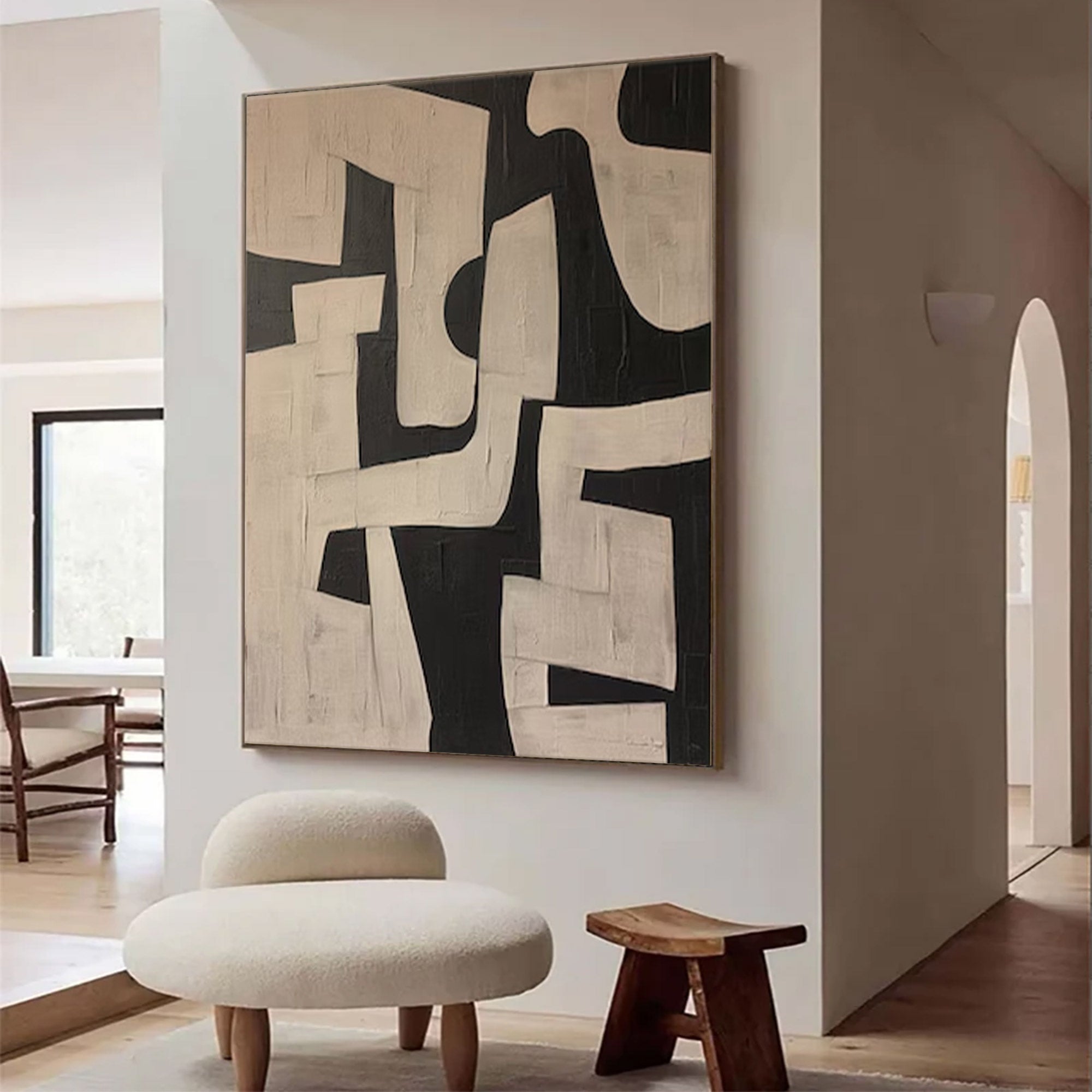 Black White Abstract Textured Art | MuroArt #WG 102