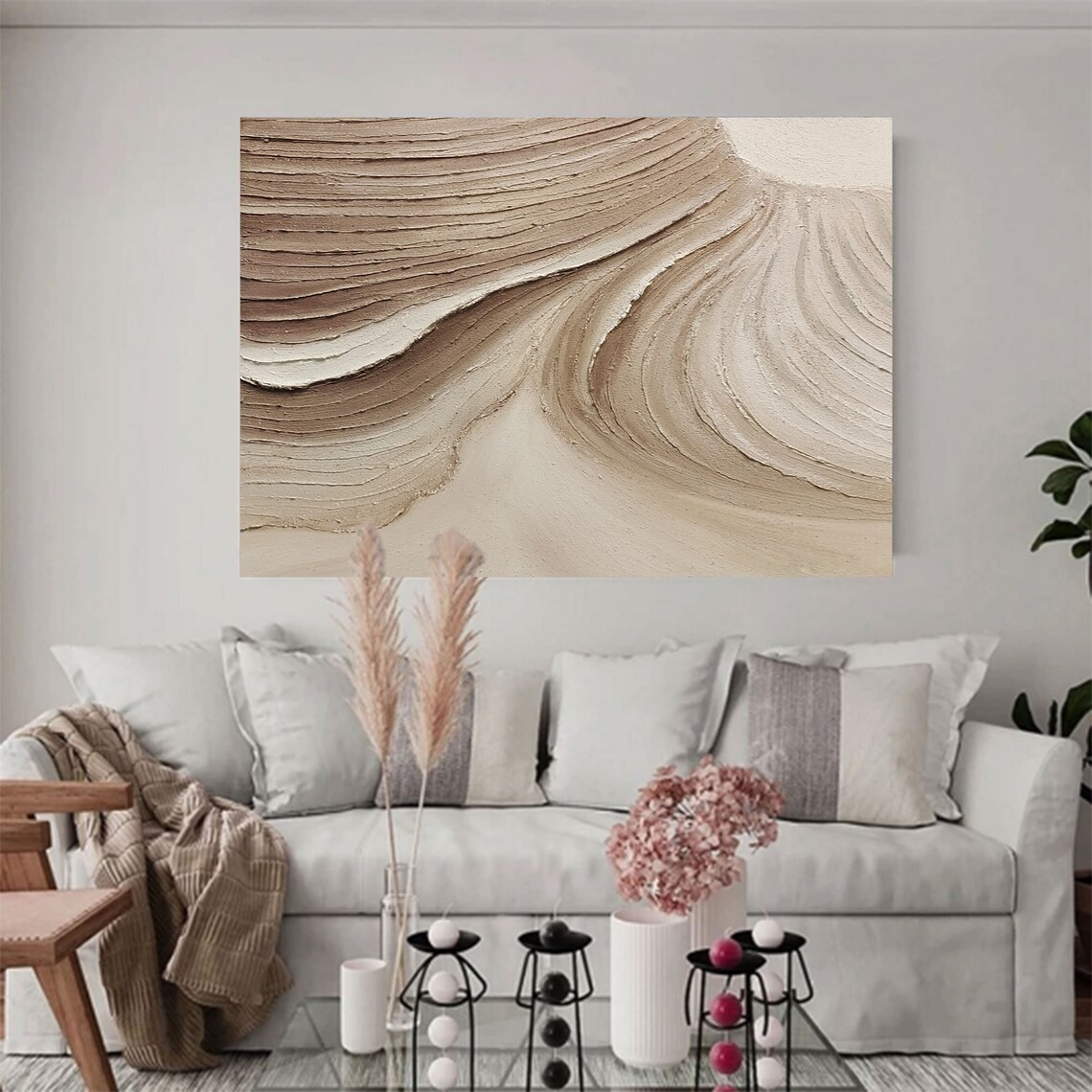 Organic Beige Texture Art, Contemporary Minimalist Wall Art #BGA 156