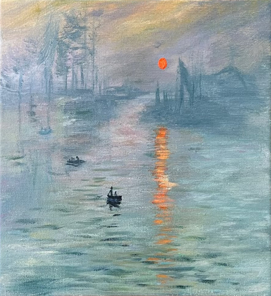 Monet's Dawn: Sunrise Impression, Harbor Haze Art #BGA 190