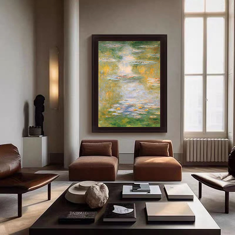 Monet Inspired Water Lilies, Impressionist Cascade #BGA 178