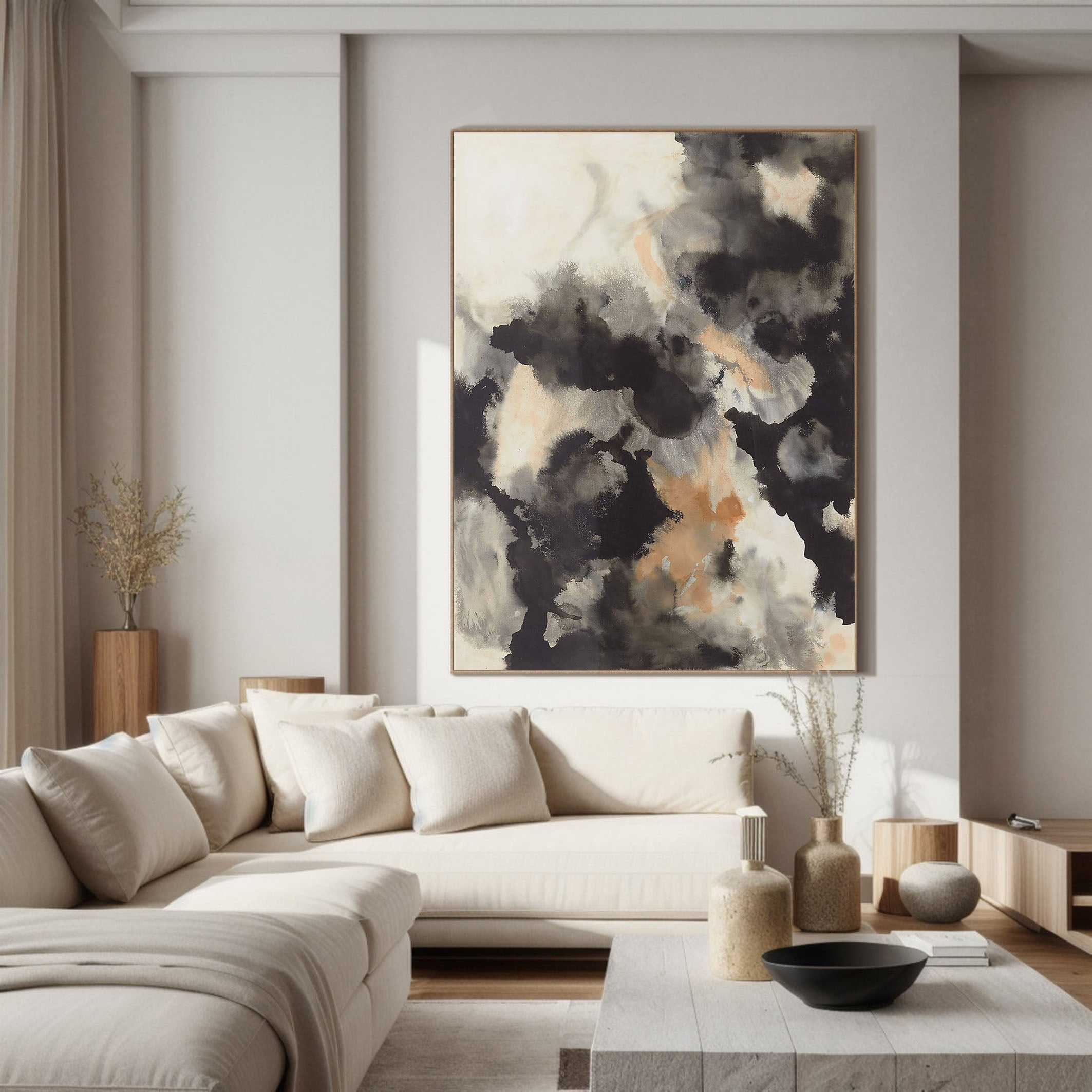 Organic Abstraction, Light and Shadow, Modern Wall Art #BGA 099