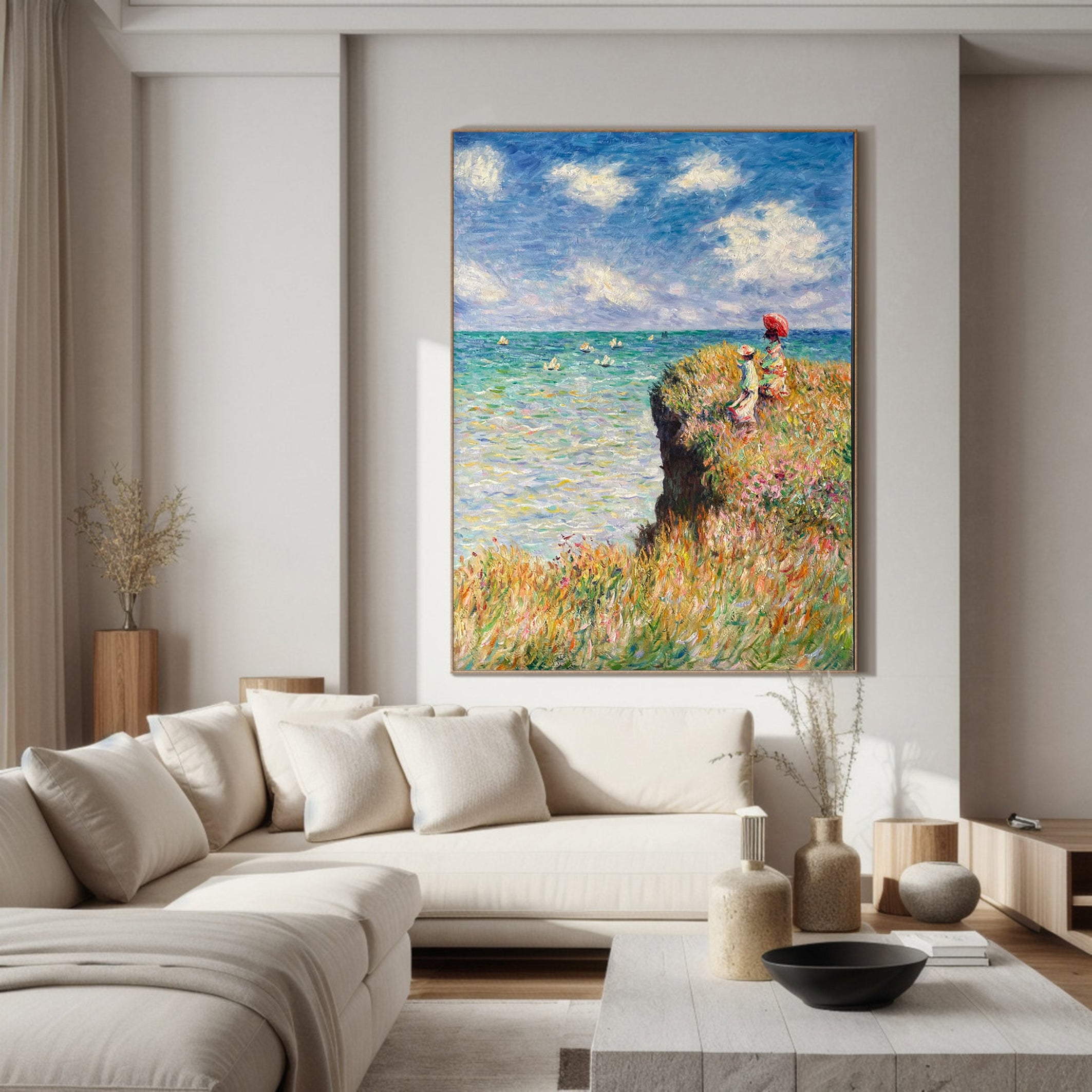 The Cliff Walk at Pourville, Inspired by Monet #BGA 174