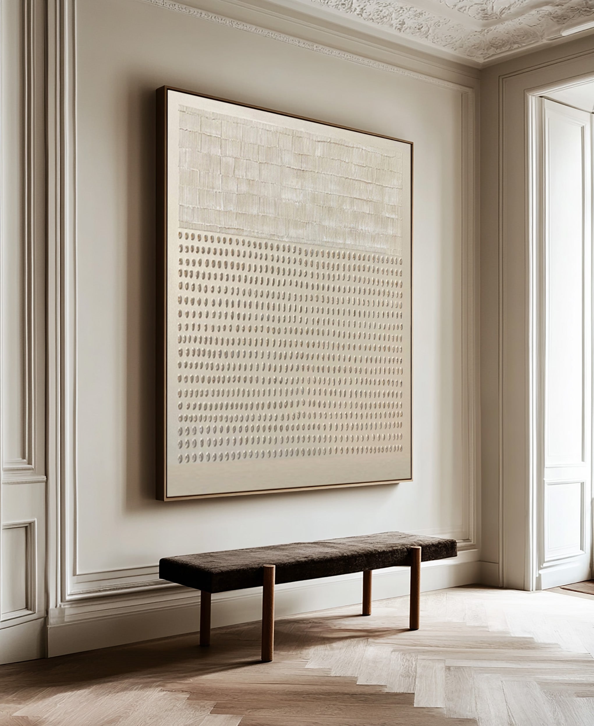 Minimalist Textured Canvas Home Decor Large Vertical #WG 045