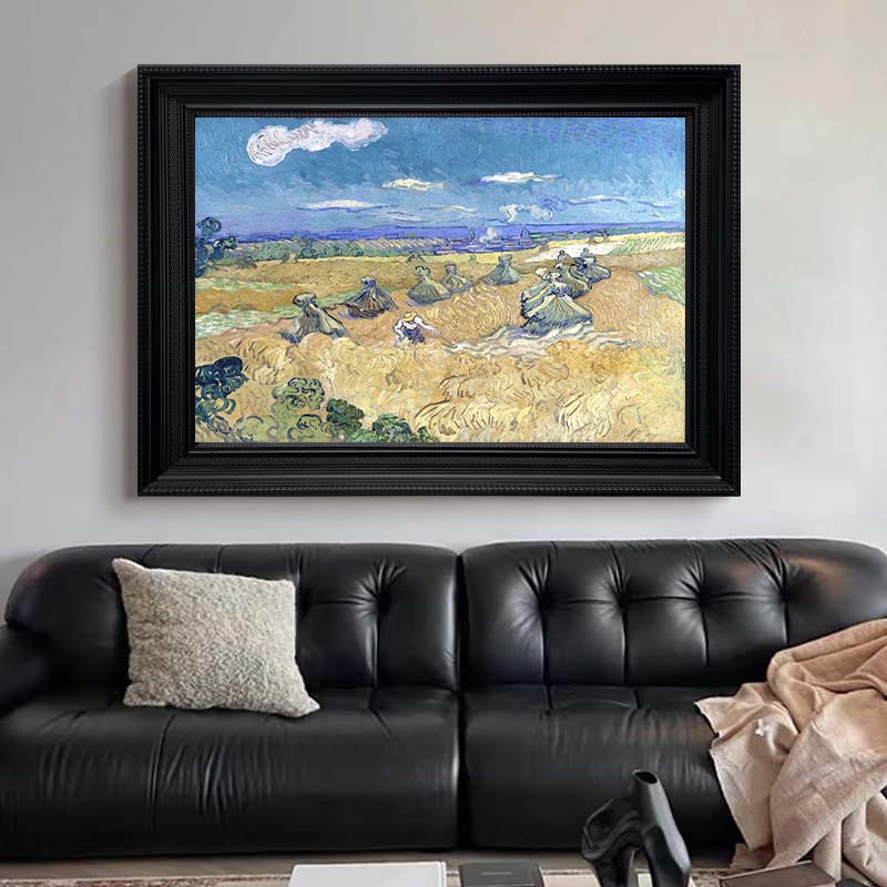 Wheat Stacks with Reaper, Vincent Van Gogh Inspired #BGA 106