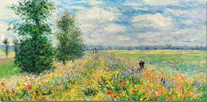 Poppy Field (1875), Monet Inspired Wall Art #BGA 168