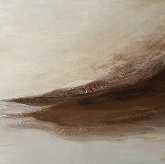Whispering Sands: Beige And Brown Abstract Wall Canvas #BGA 209