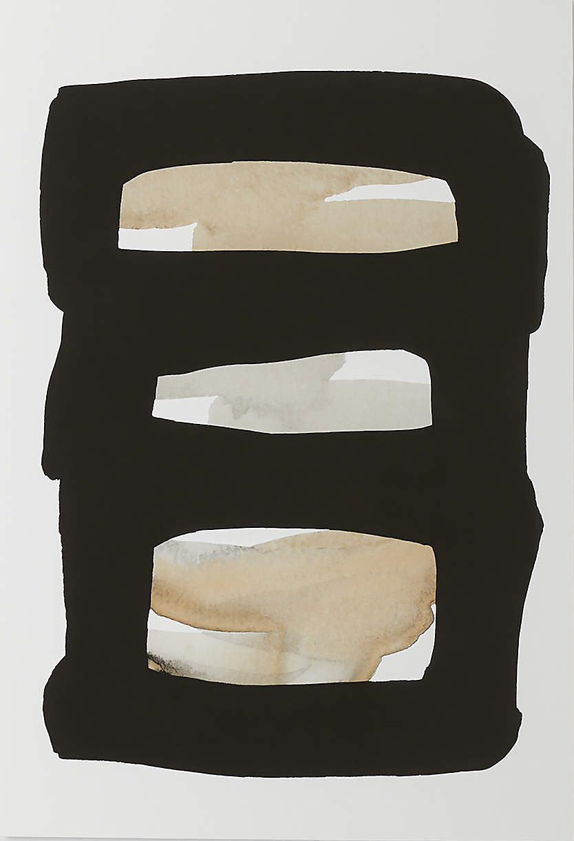 Beige Graphic Abstract Wall Art With Black Frame #BGA 097