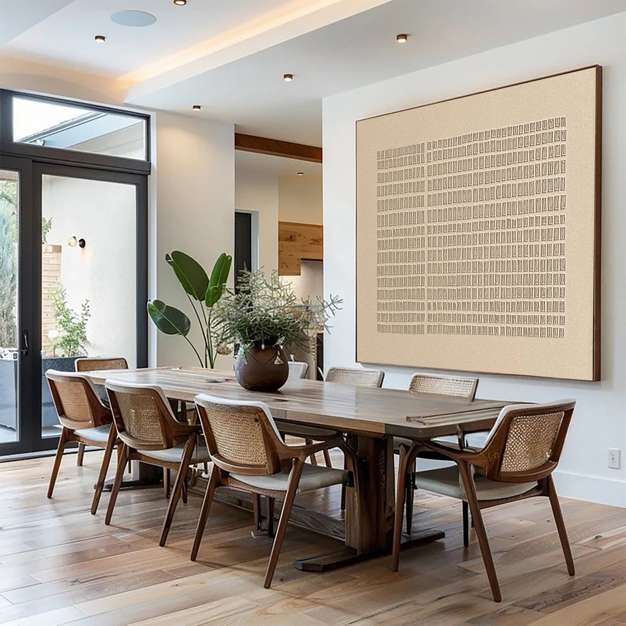 Quiet Harmony Modern Textured Wabi Sabi Canvas #WS 043