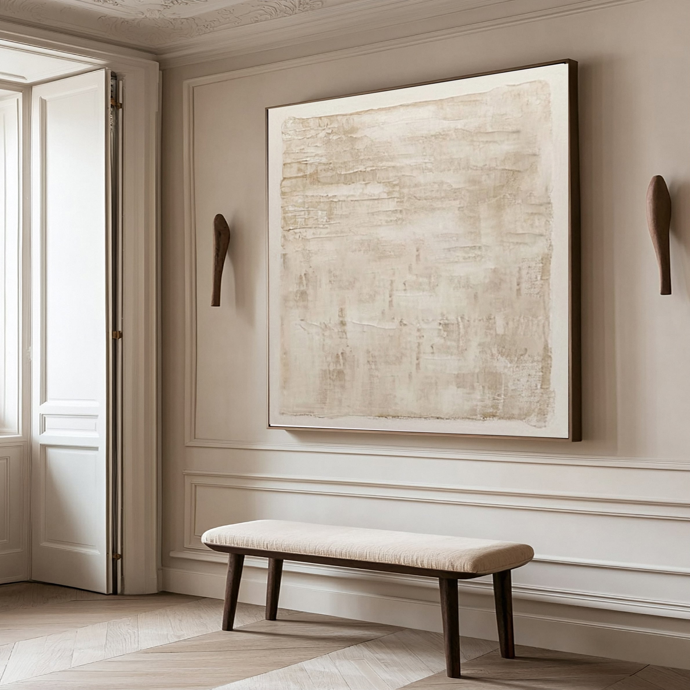Contemporary Neutral Painting with Organic Horizontal Textures #BGA 318