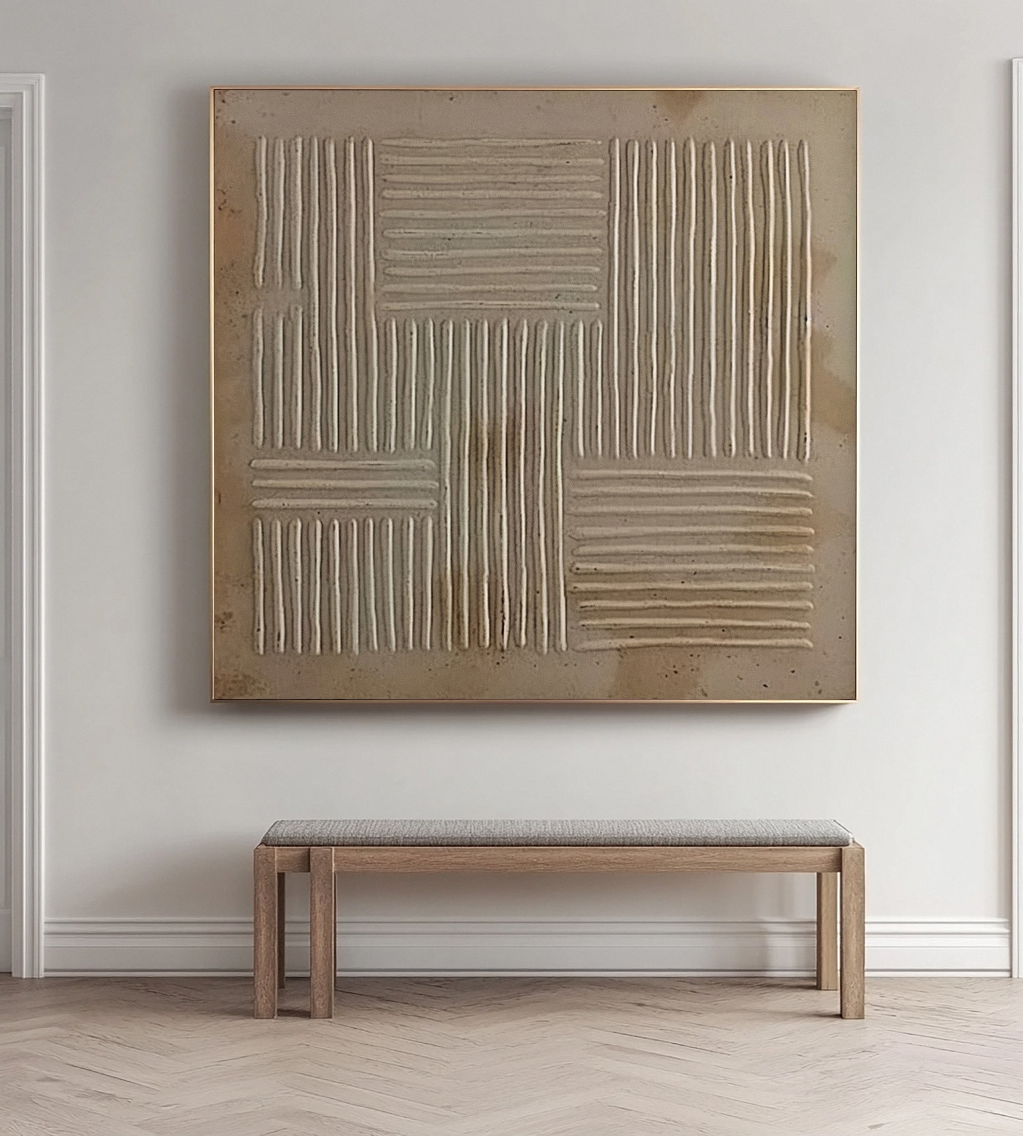 Wabi Sabi Neutral Canvas with Organic Textured Intersections #BGA 309