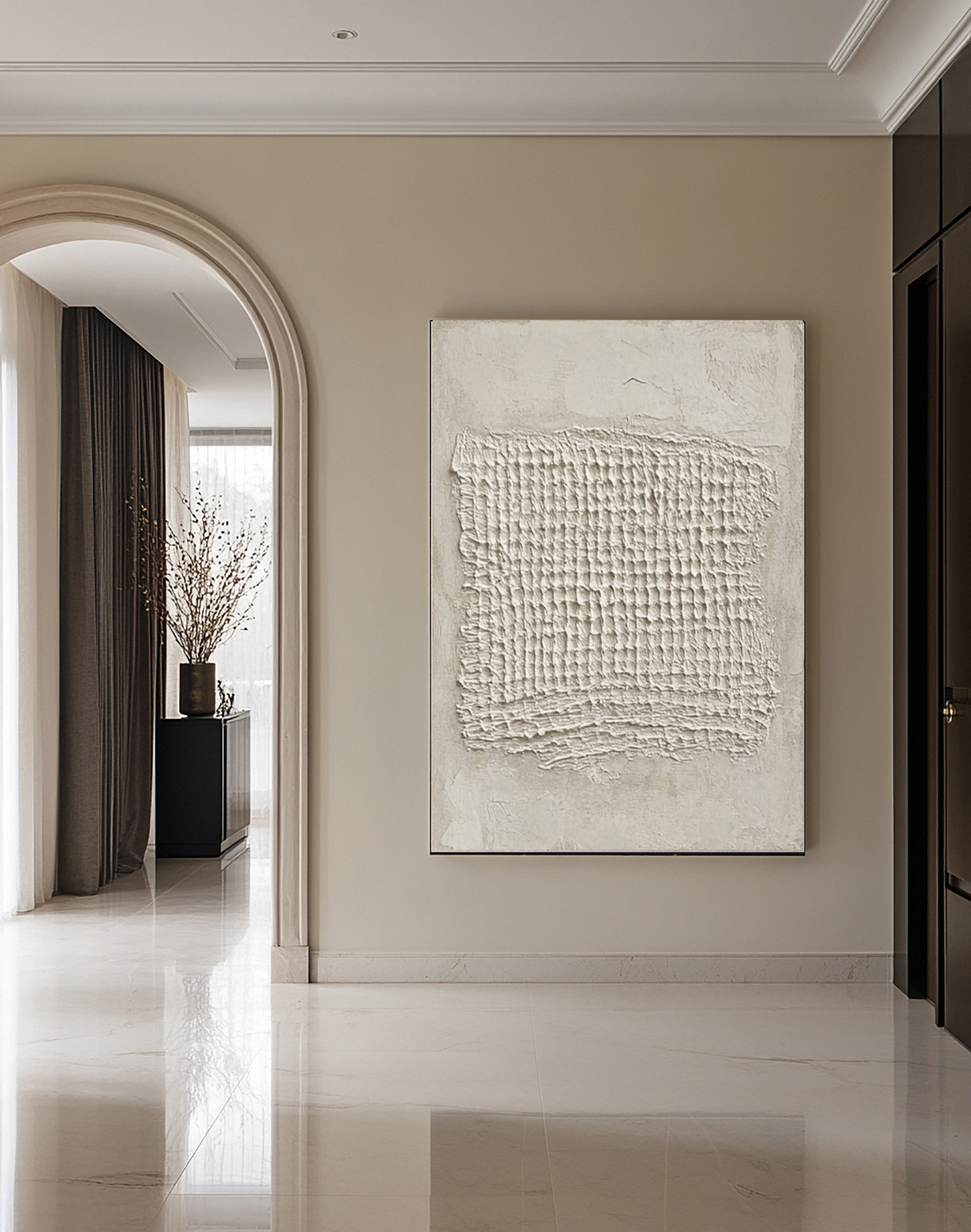 Modern Abstract Canvas with Dimensional Organic Pattern #BGA 319