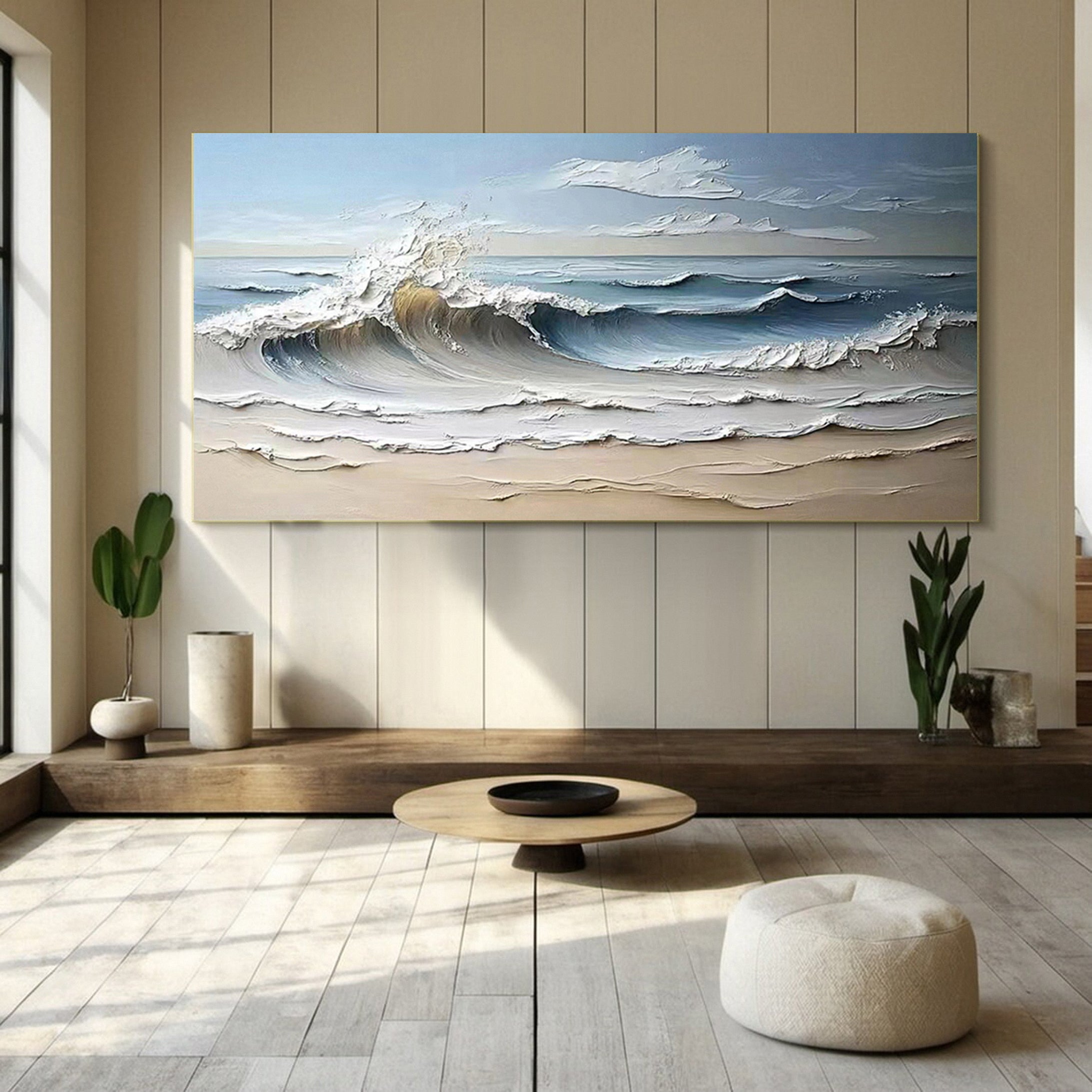 Seas Canvas Art Tranquil Ocean Waves for Serene Decor #OP 001