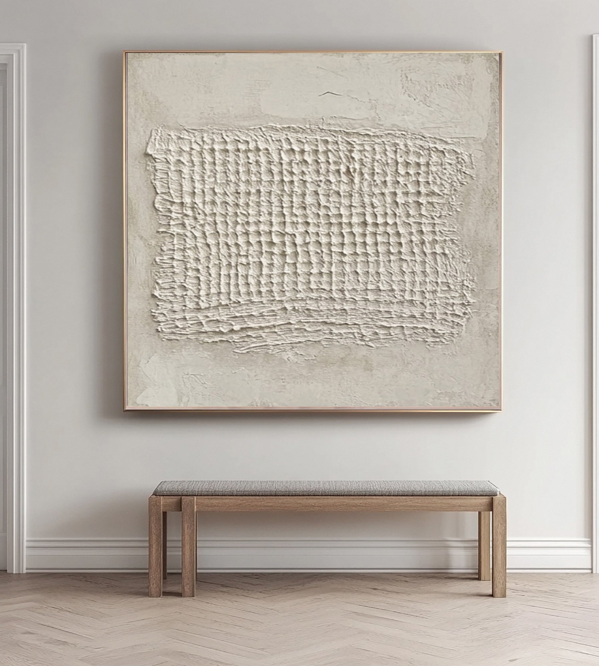 Modern Abstract Canvas with Raised Organic Pattern #BGA 317