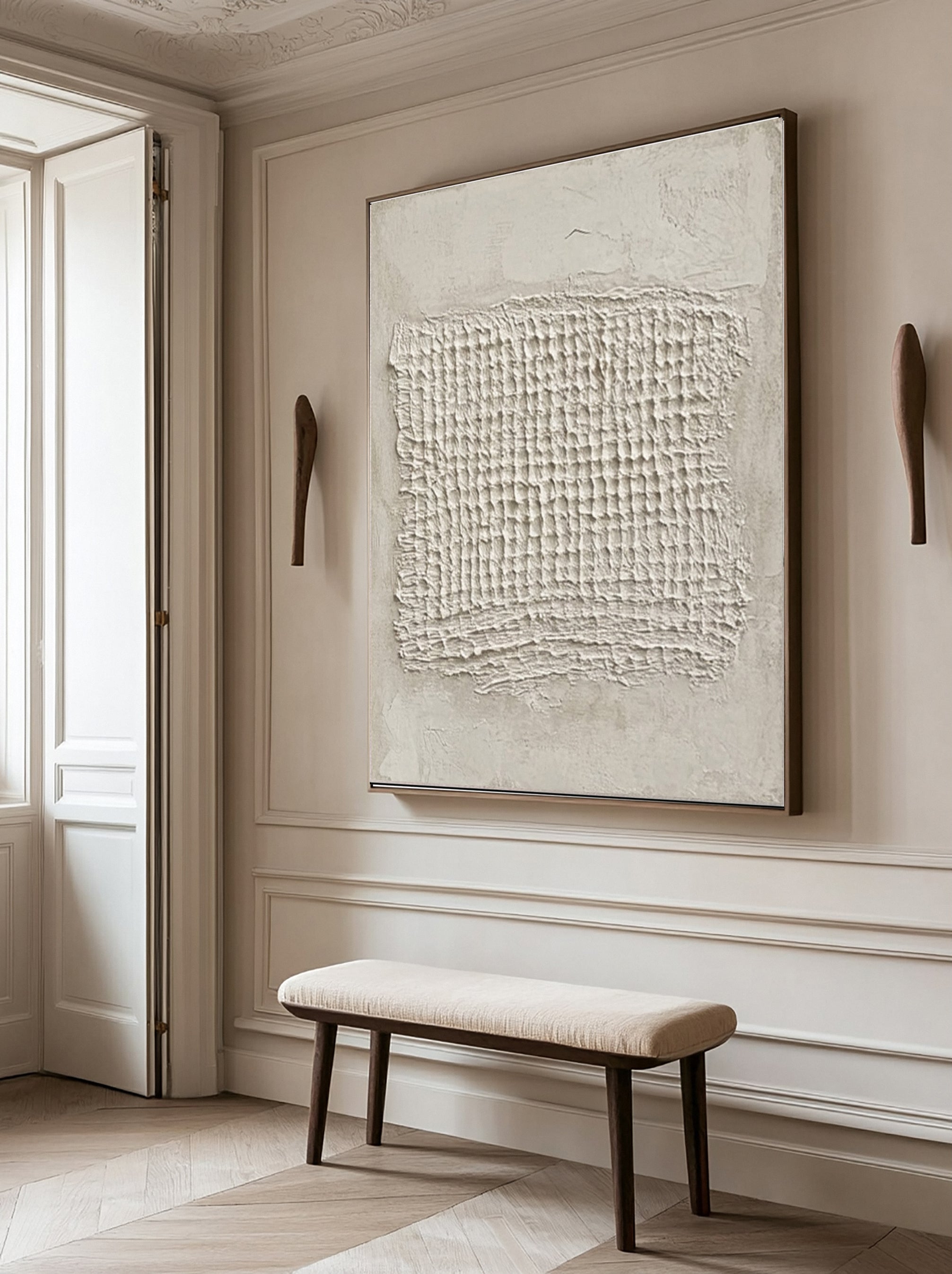 Modern Abstract Canvas with Dimensional Organic Pattern #BGA 319