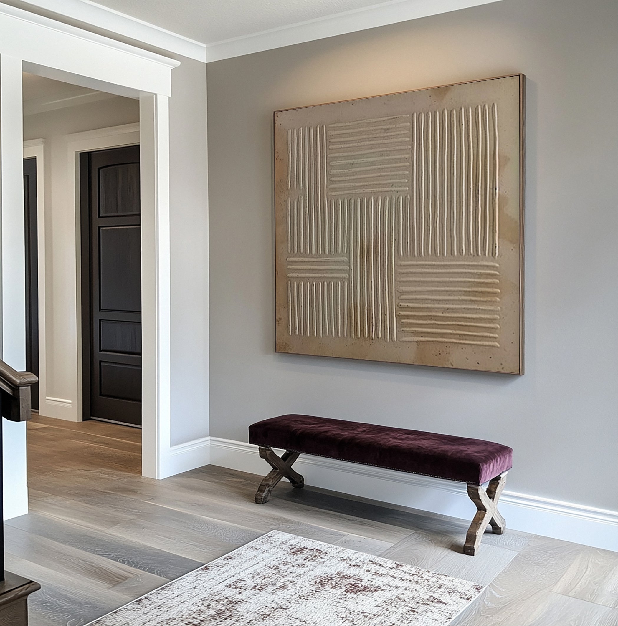 Wabi Sabi Neutral Canvas with Organic Textured Intersections #BGA 309