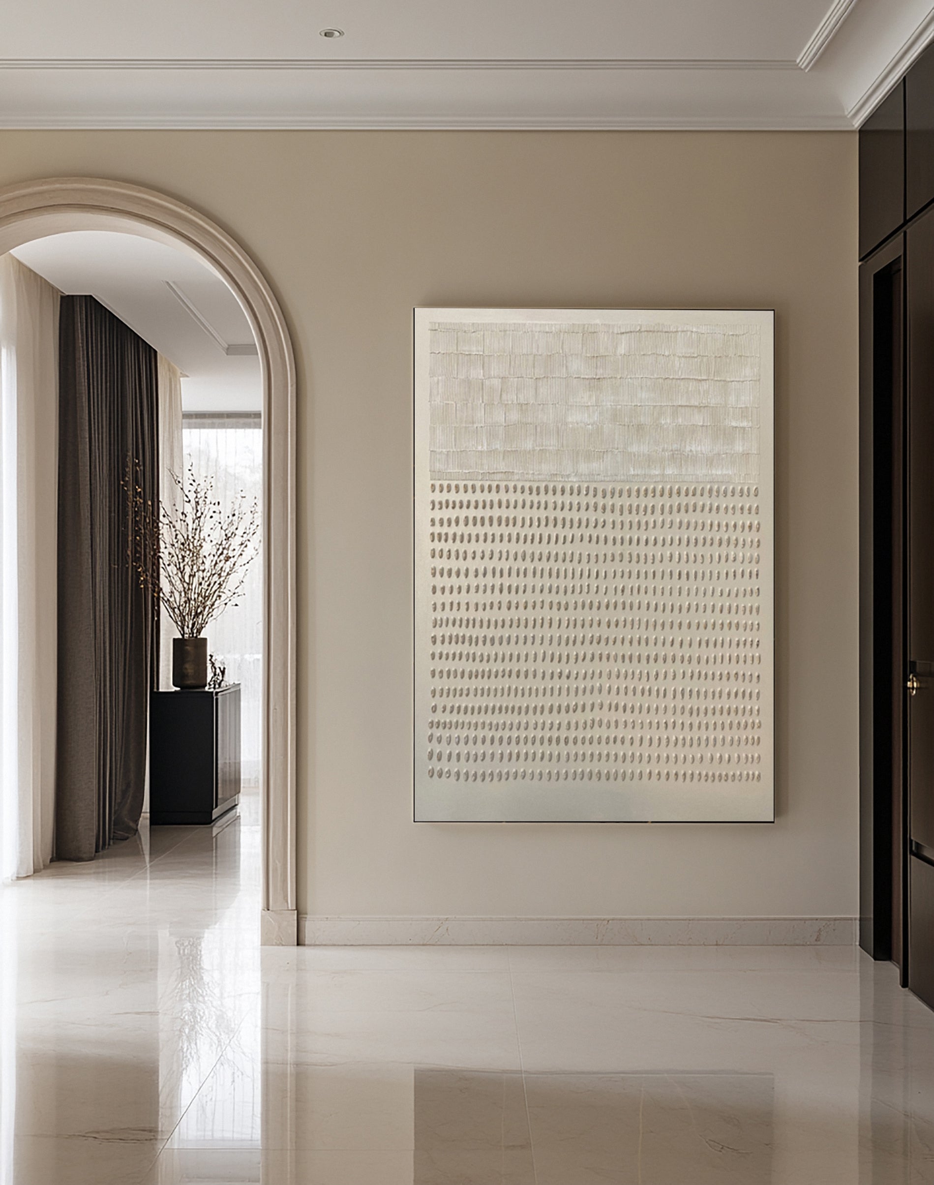 Modern Canvas with Grid Upper and Linear Lower Sections #BGA 294