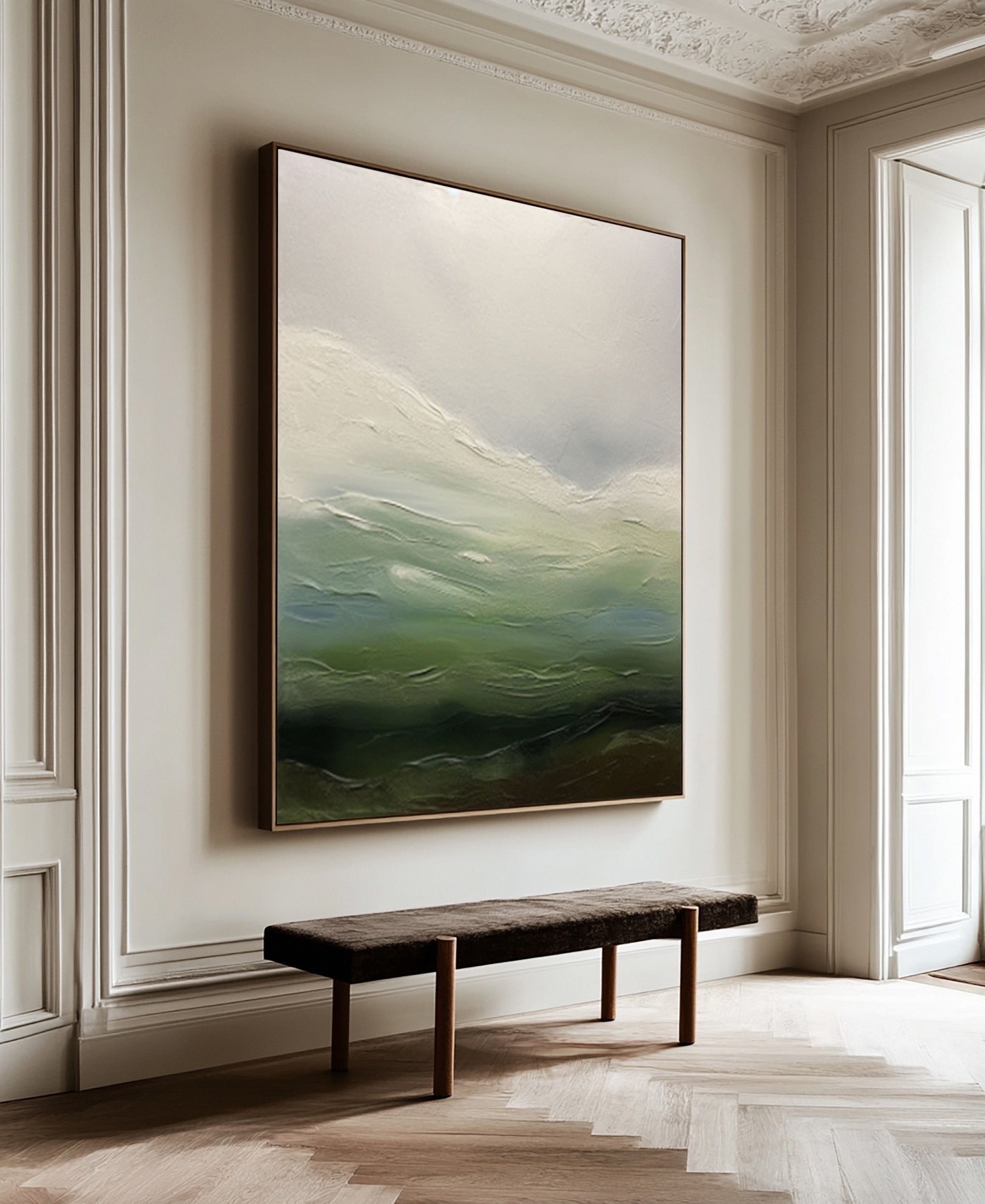 Abstract Landscape with Blended Greens, Blues #BGA 335