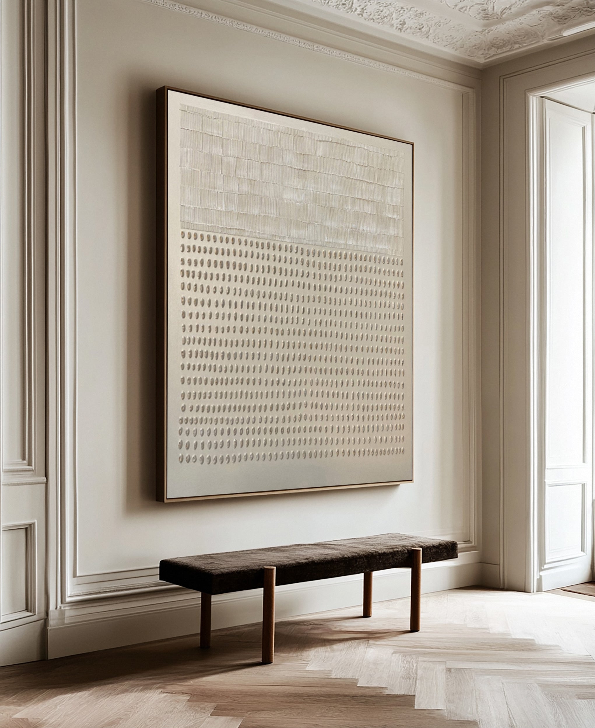 Modern Canvas with Grid Upper and Linear Lower Sections #BGA 294