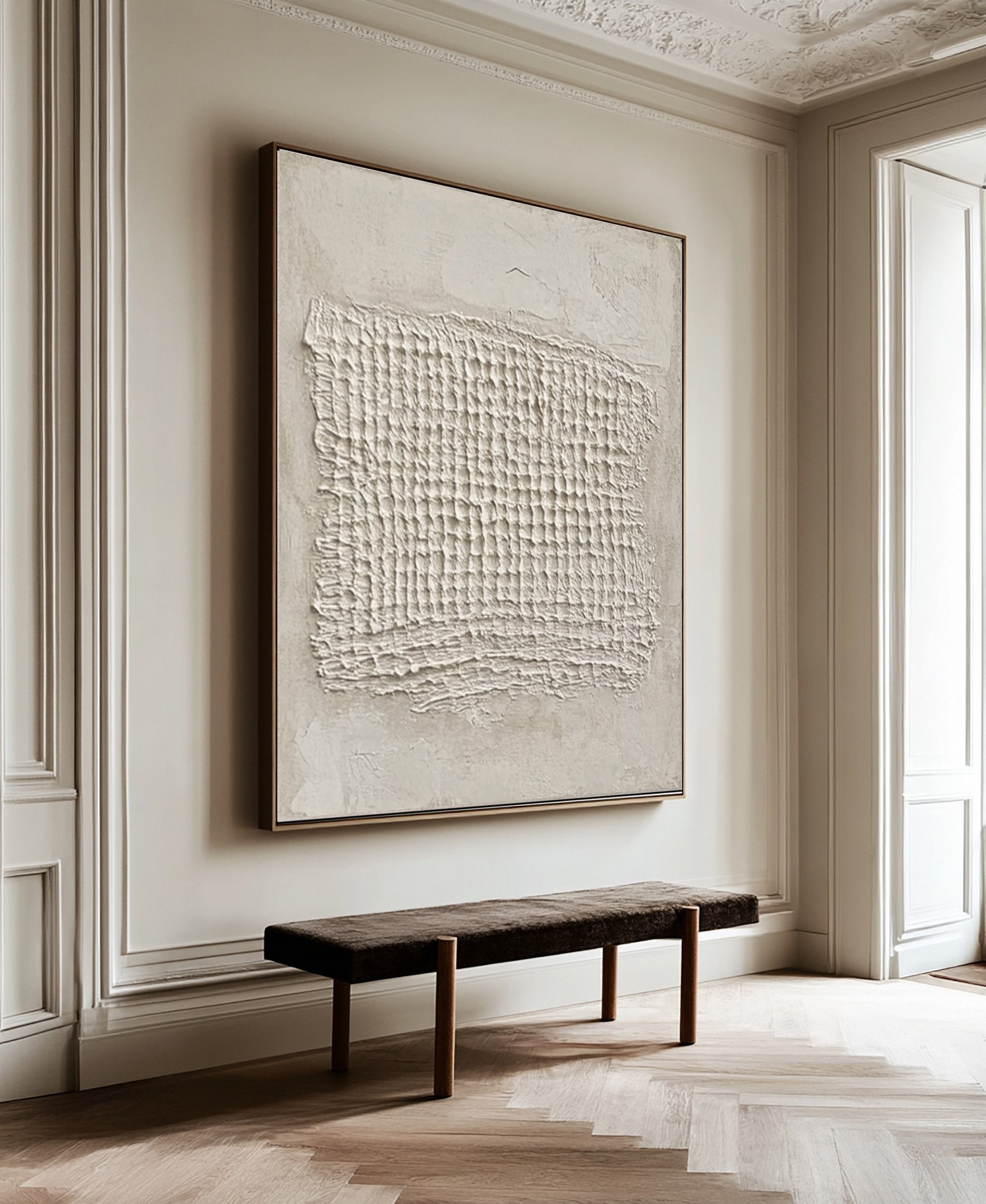 Modern Abstract Canvas with Dimensional Organic Pattern #BGA 319